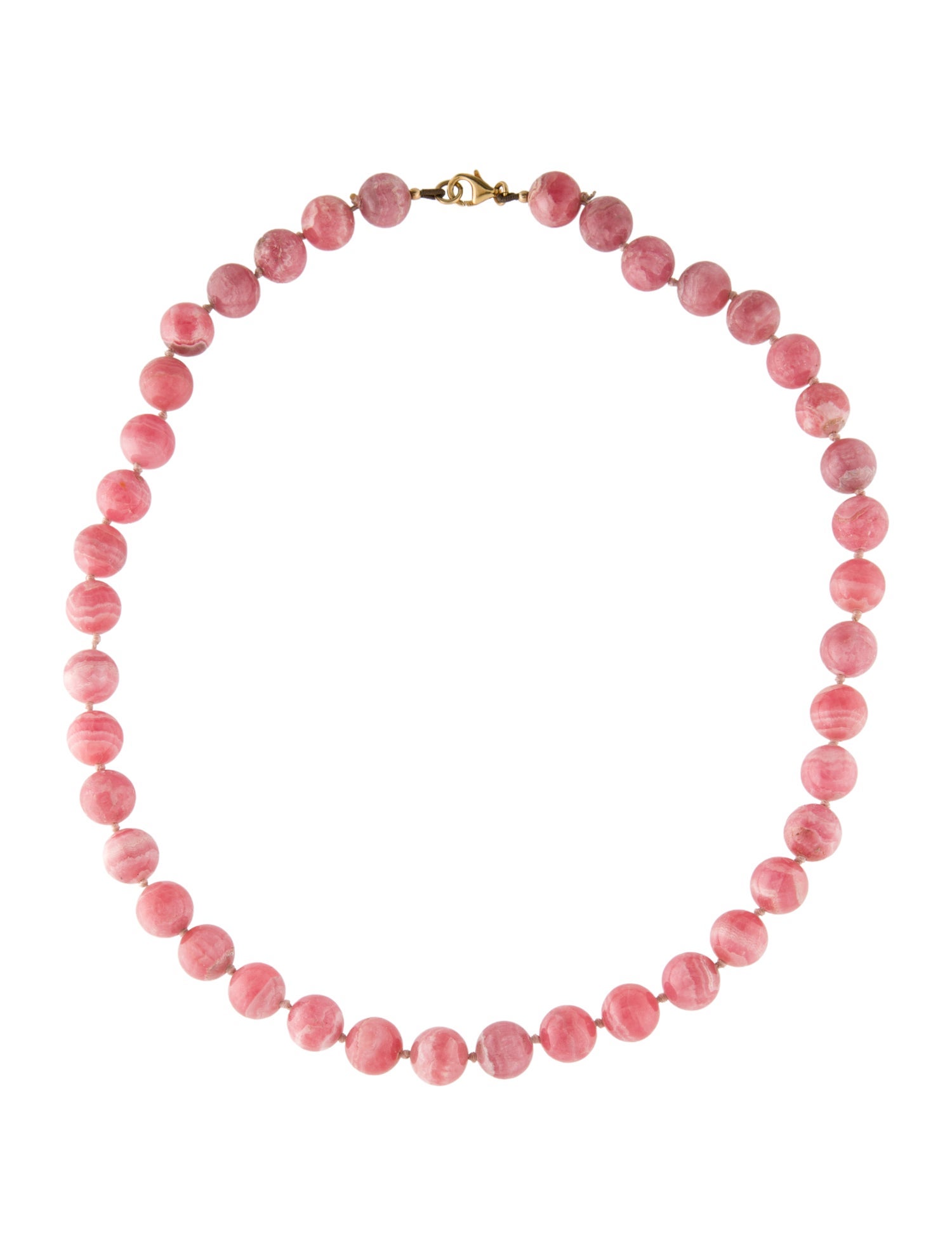 Necklace 18K Rhodochrosite Bead