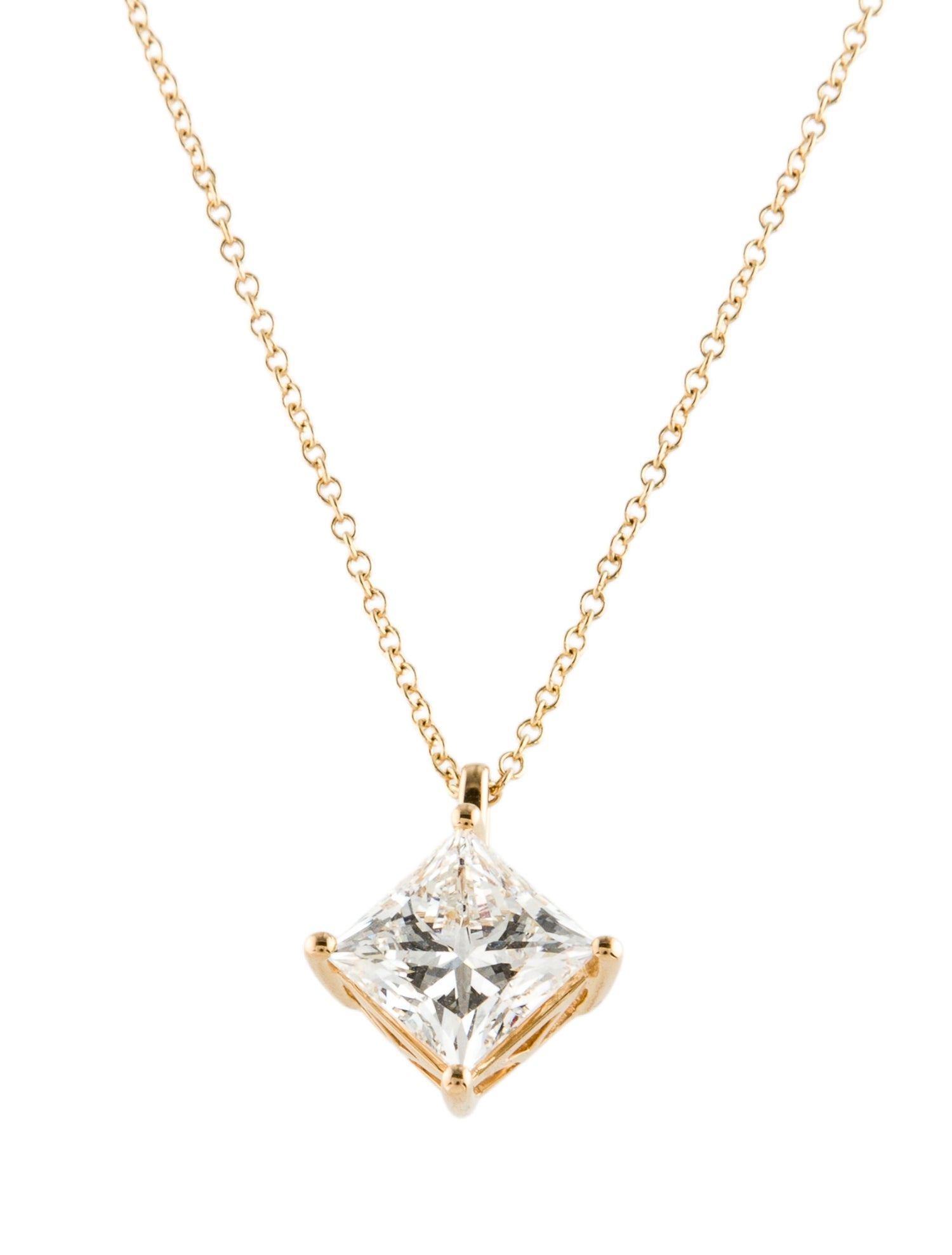 Necklace 14K 3.05ct Lab-Grown Diamond Pendant Necklace