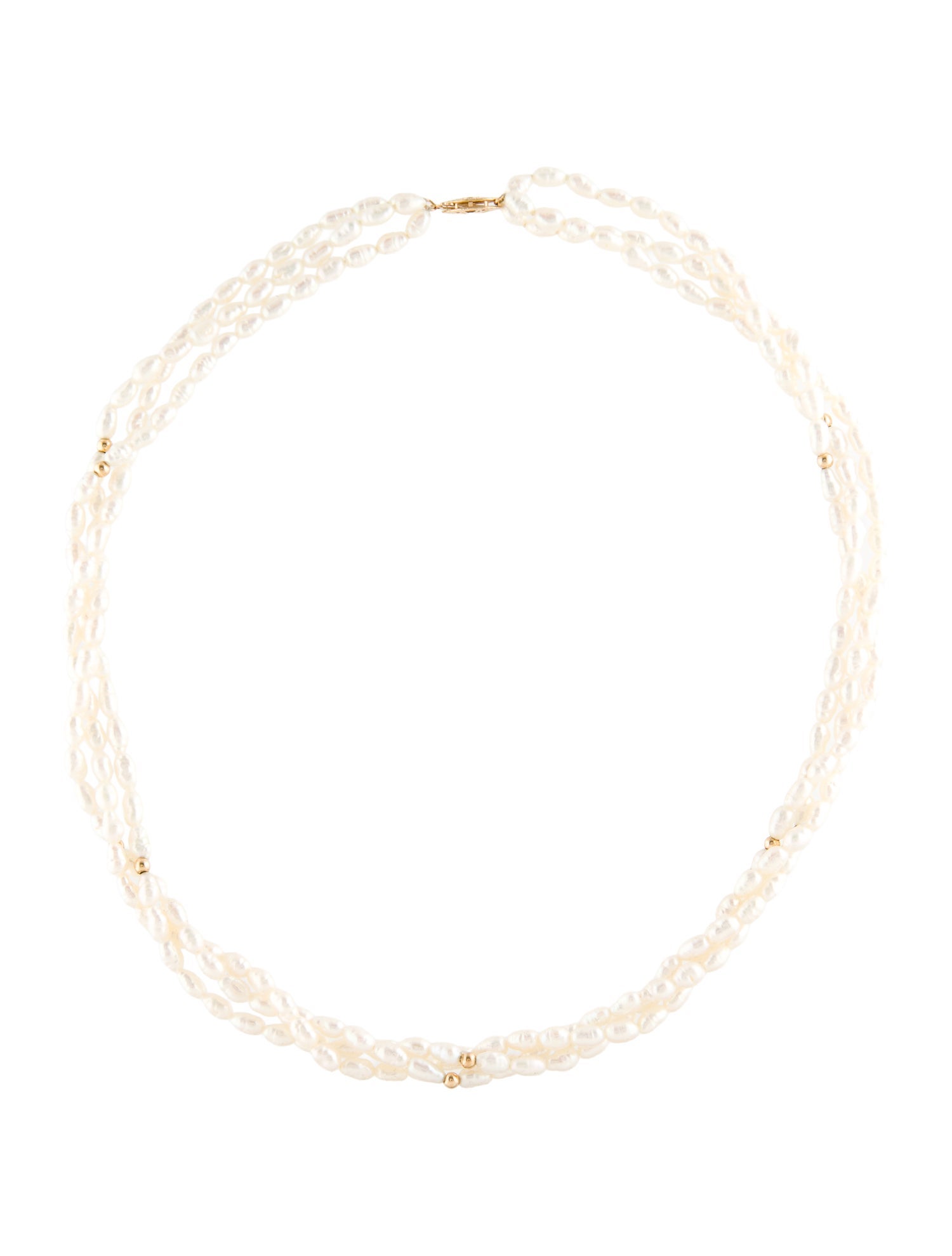 Necklace 14K Pearl Multistrand Necklace