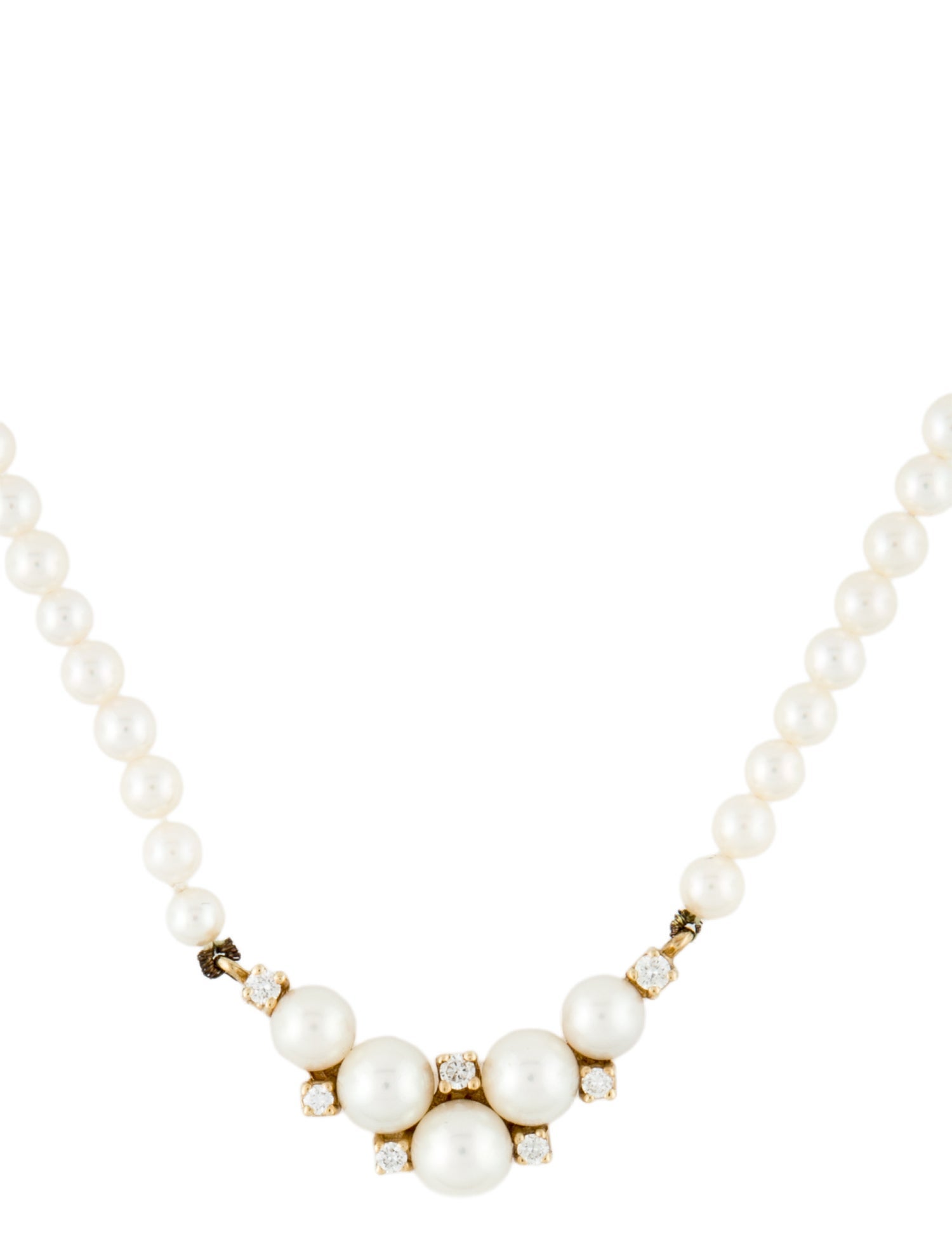 Necklace 14K Pearl & Diamond