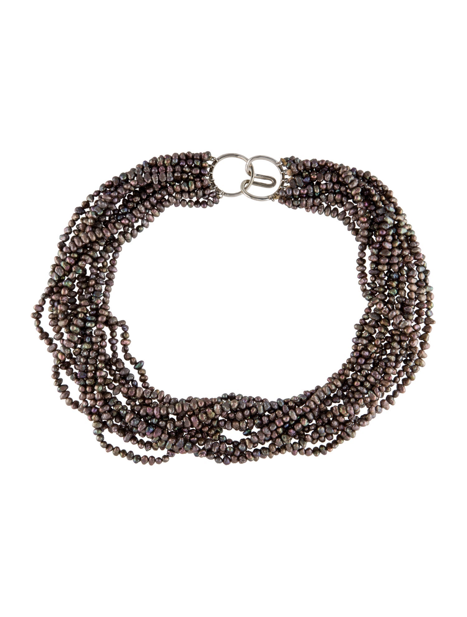 Necklace 14K Dyed Pearl Multi-Strand