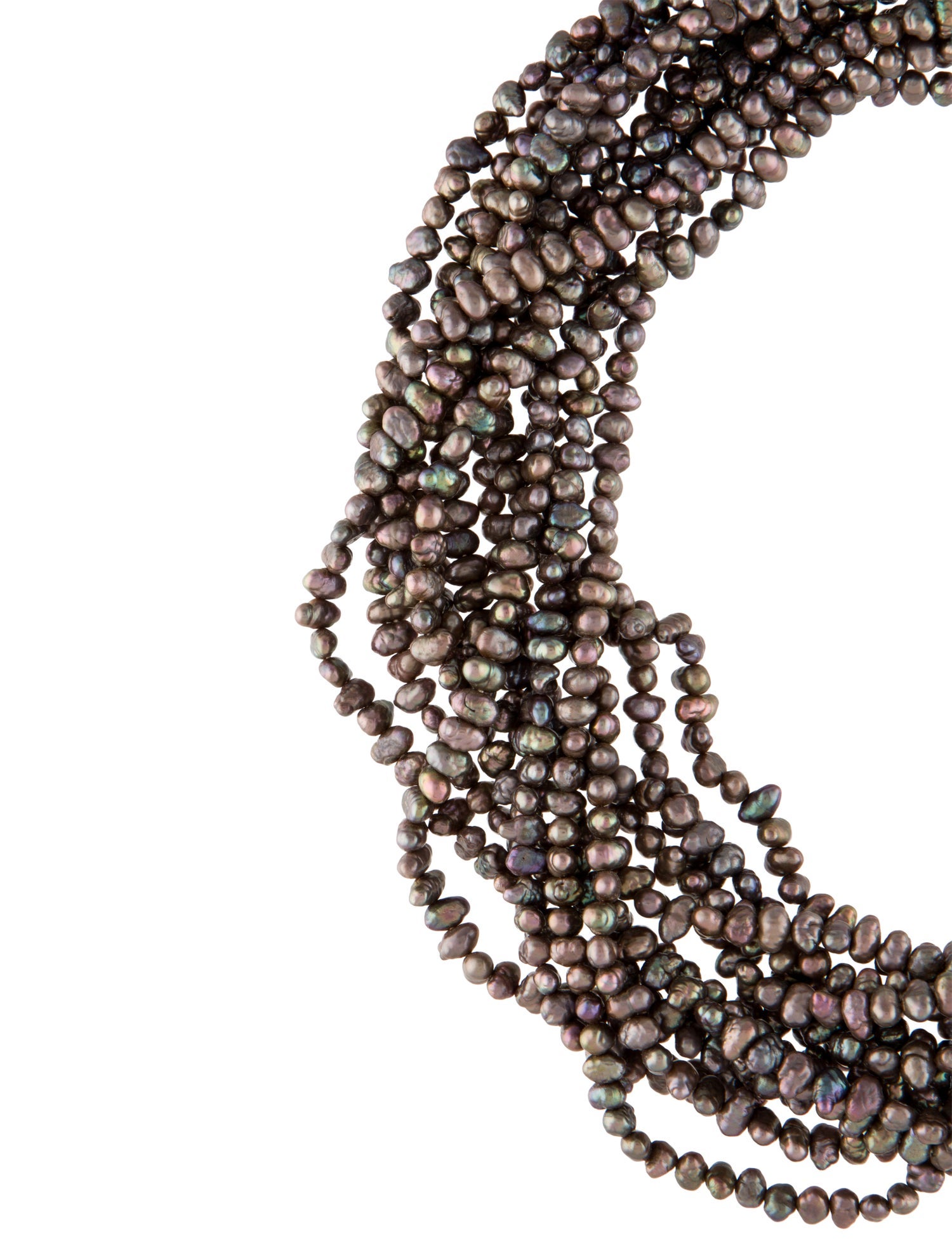 Necklace 14K Dyed Pearl Multi-Strand