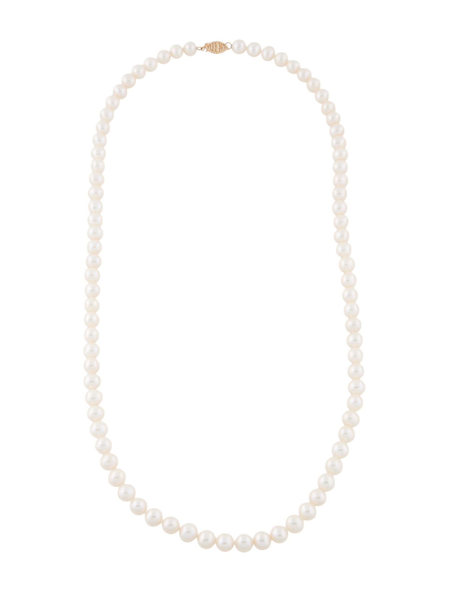 Necklace 14K Pearl Long Strand
