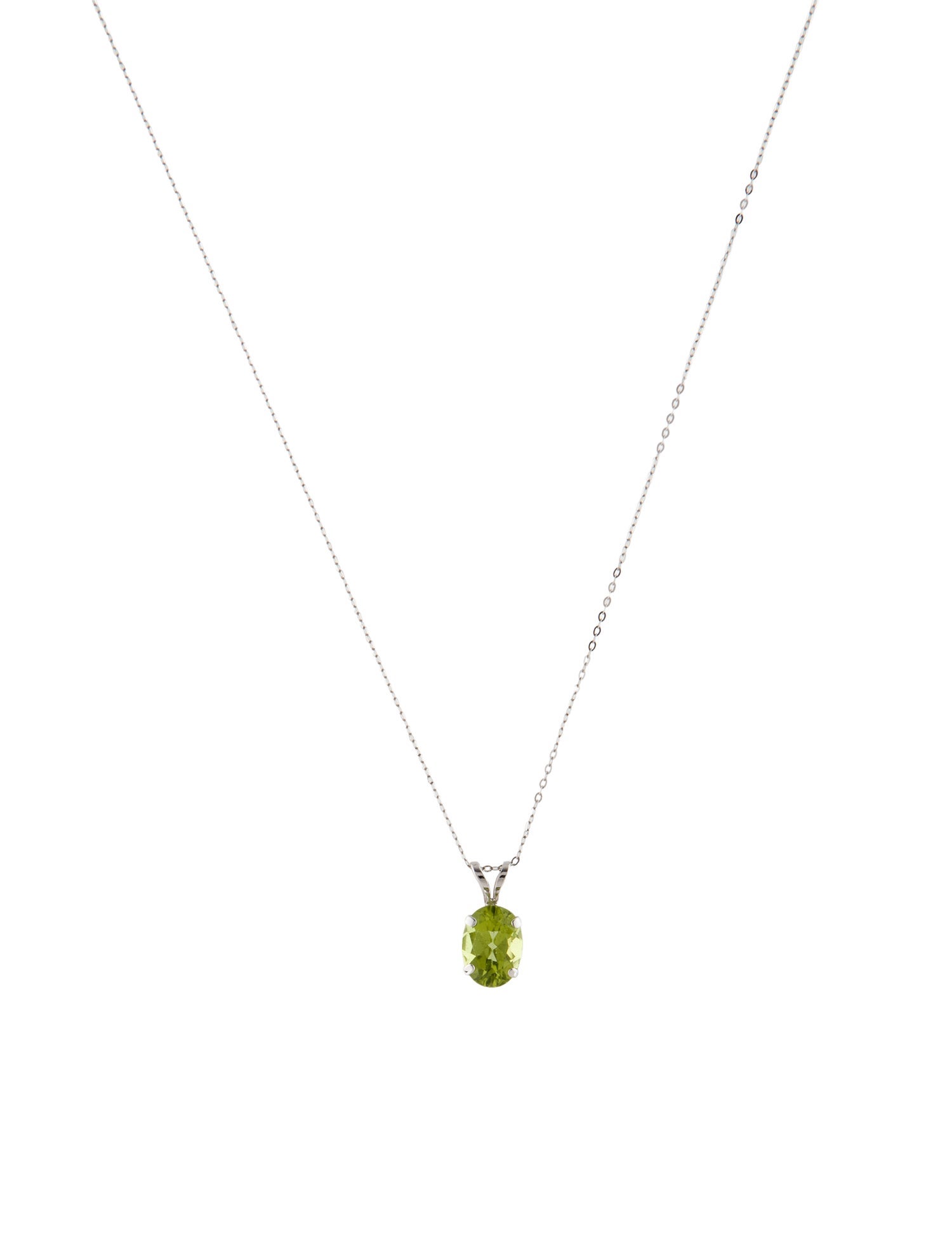 Necklace 14K 1.30ctw Peridot Pendant