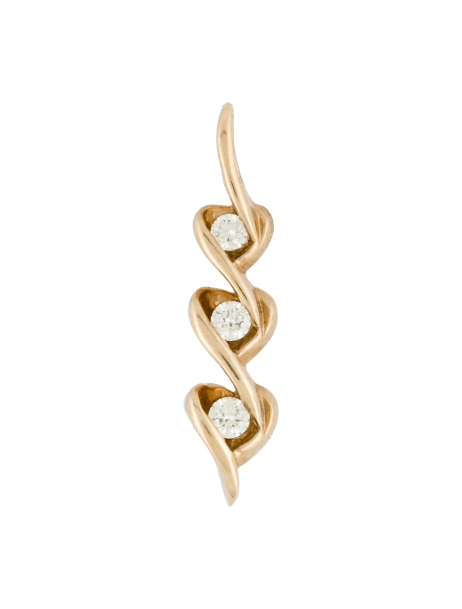 Necklace 14K Diamond Twist Pendant