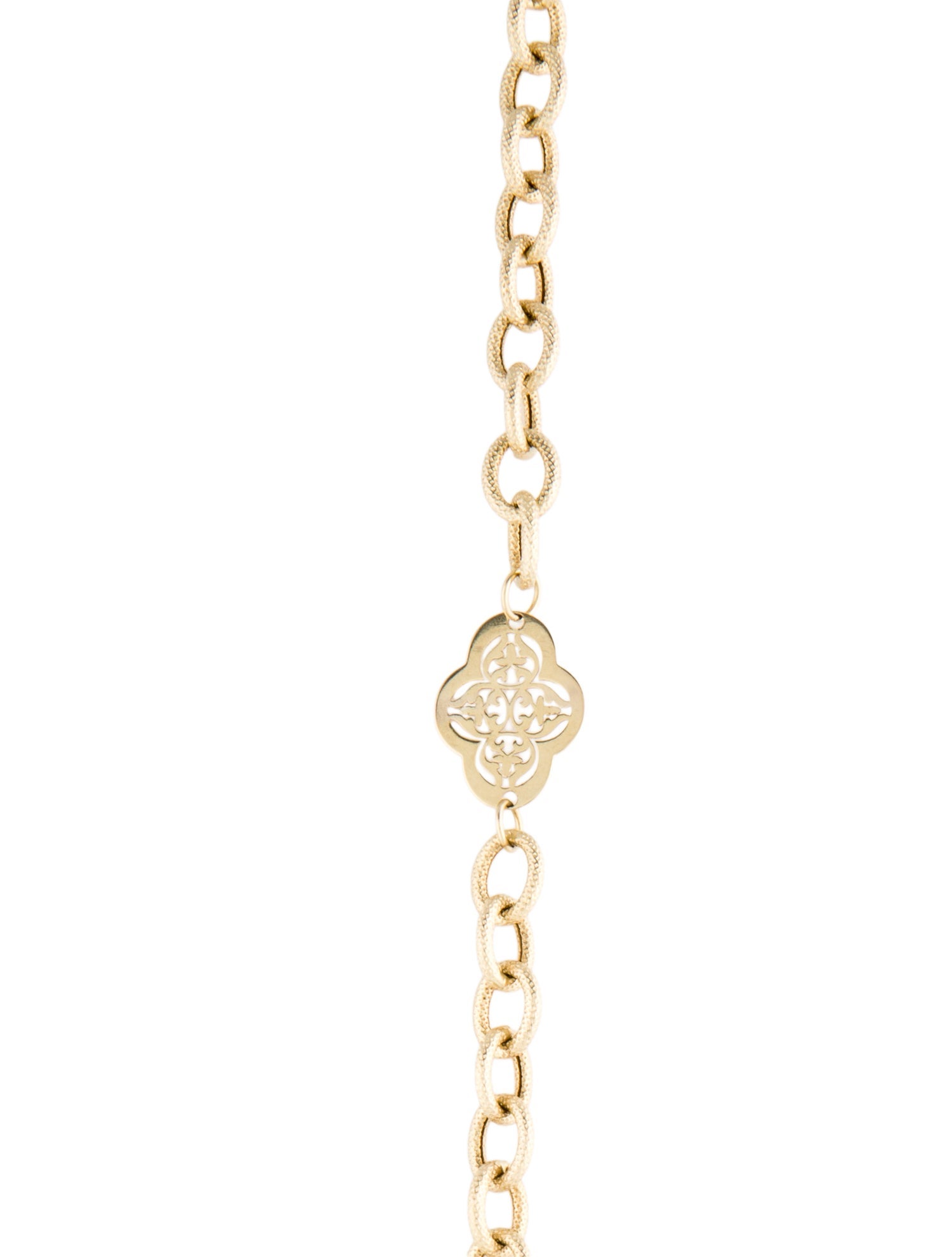 Necklace 14K Filigree Long Station