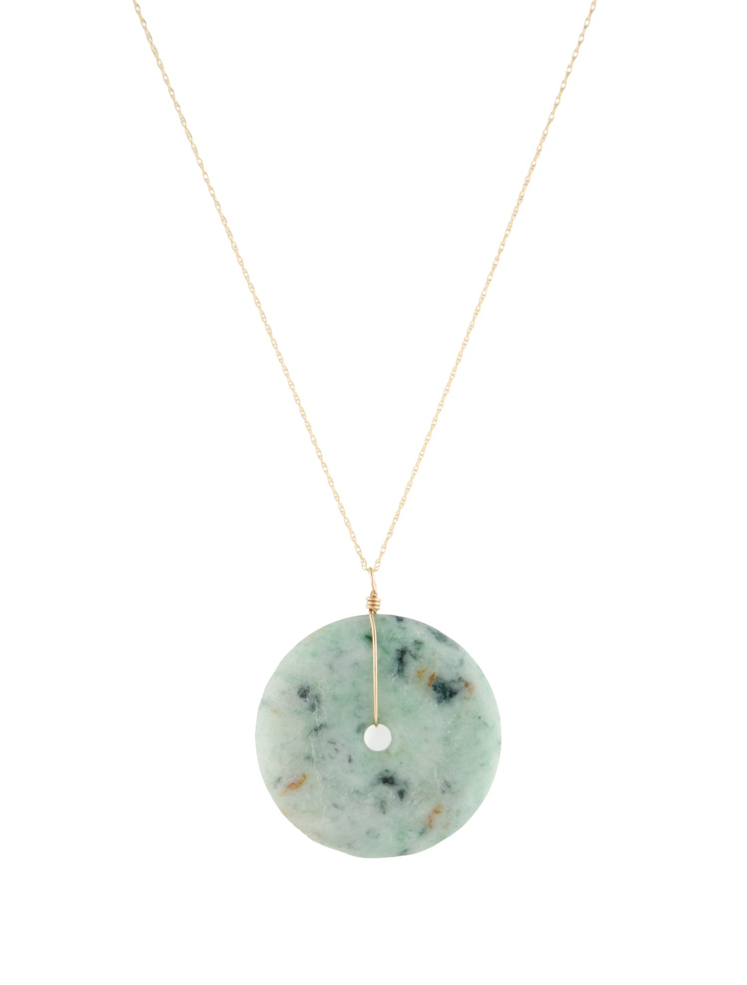 Necklace 14K Jadeite Pendant