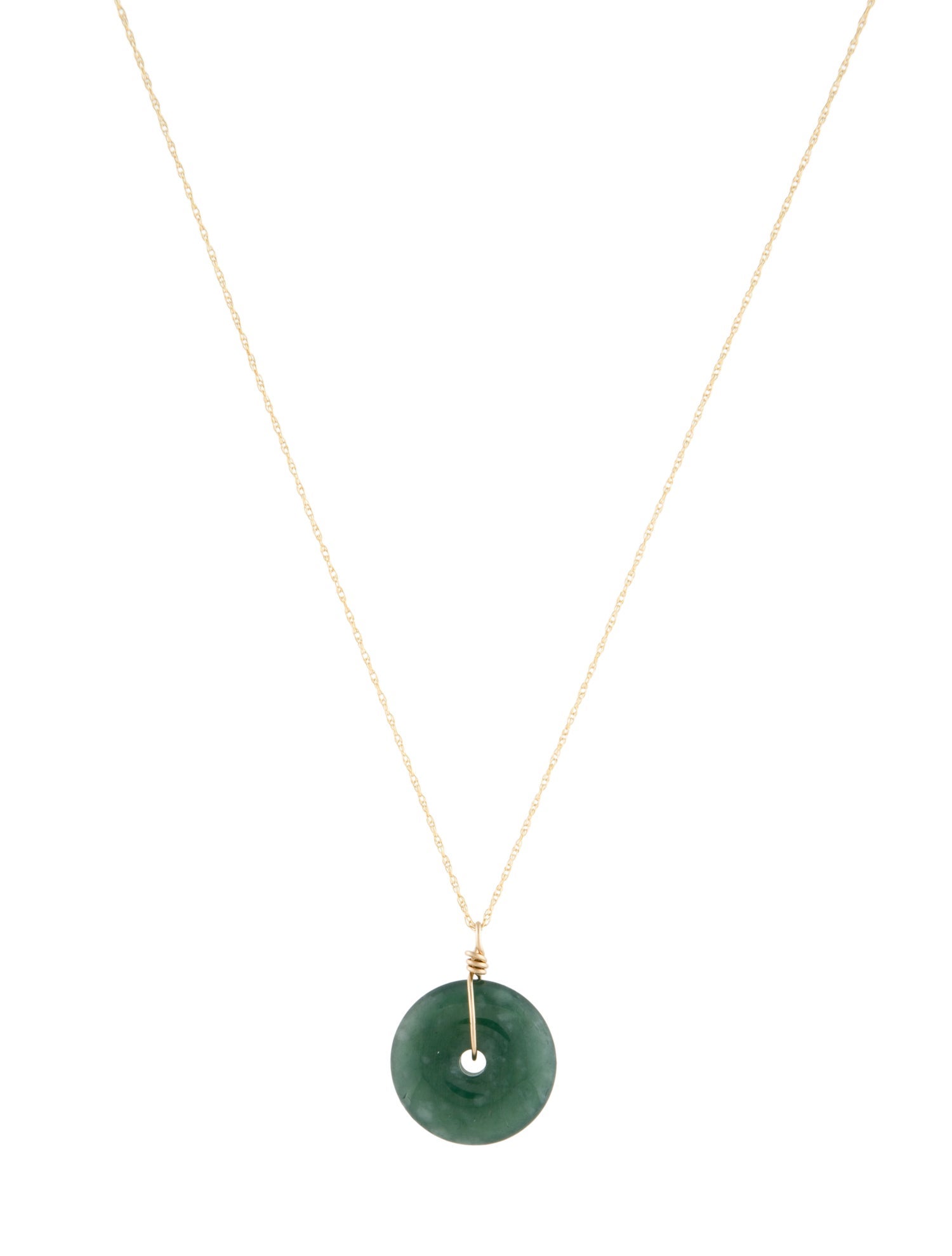 Necklace 14K Jadeite Pendant