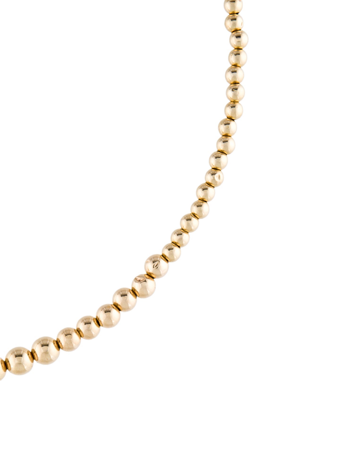 Necklace 14K Graduated Bead Strand Necklace