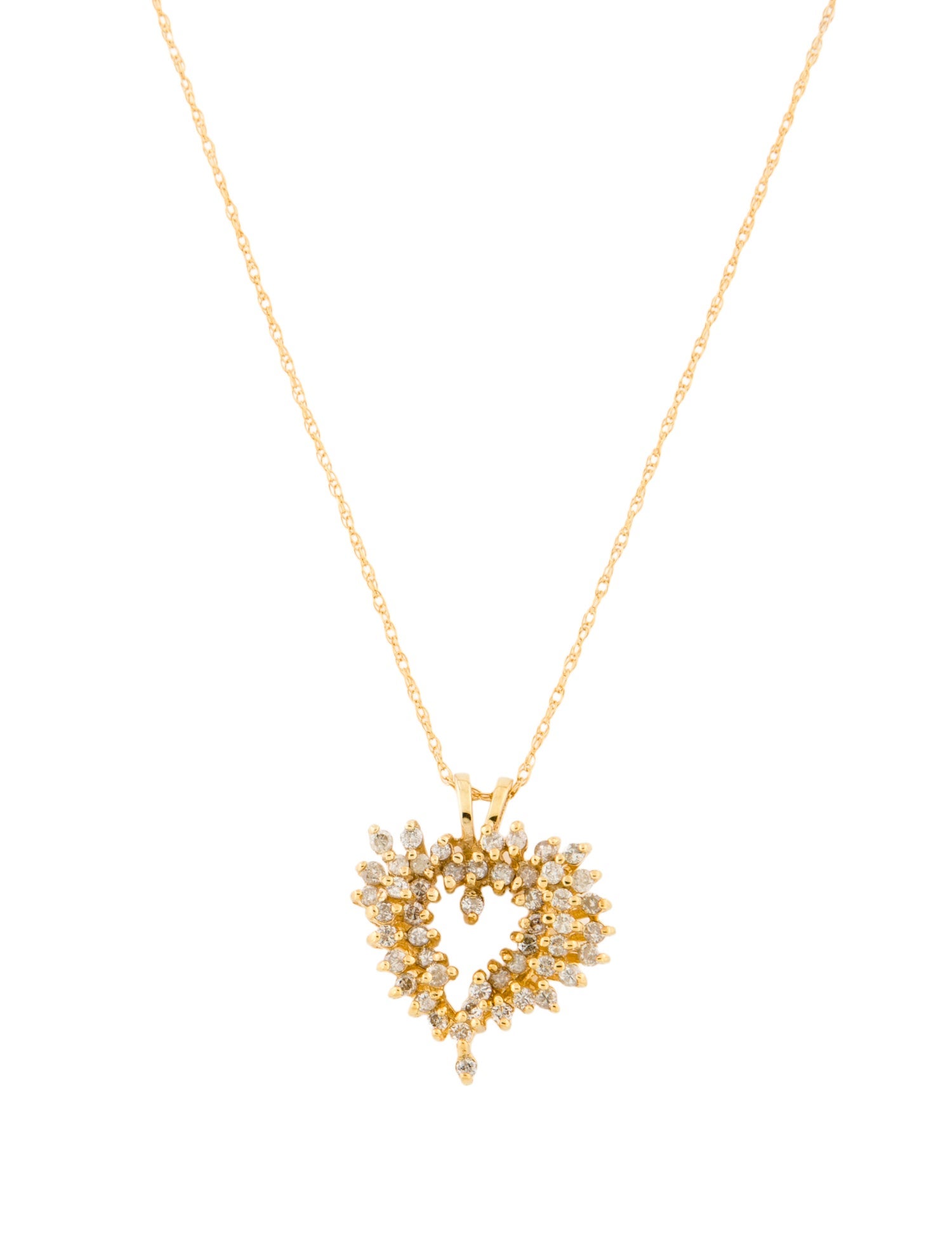 Necklace 14K Diamond Heart Pendant