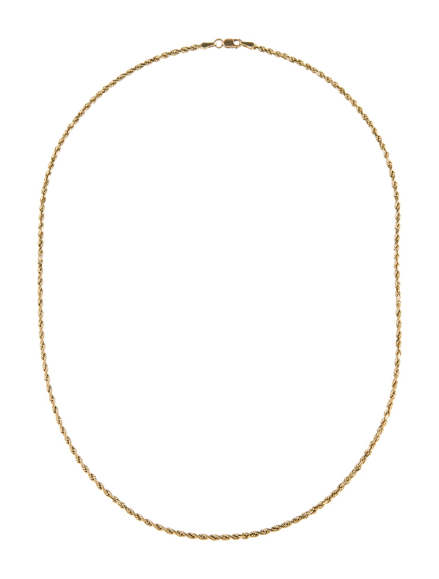 Necklace 10K Rope Chain Link