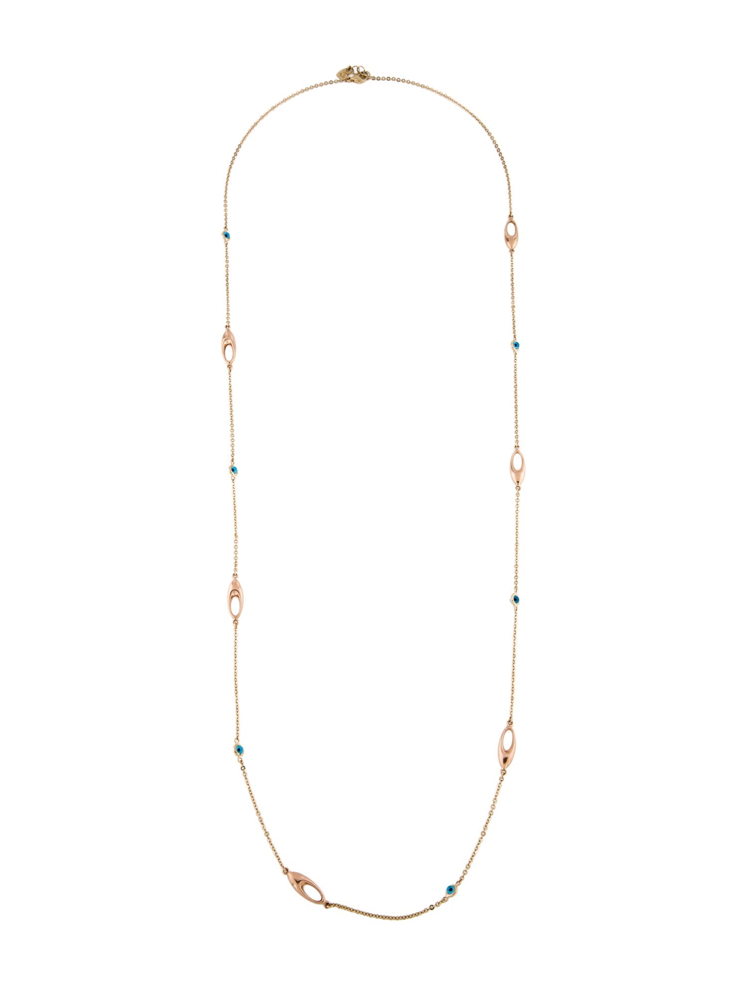 Necklace 14K Evil Eye Station Necklace