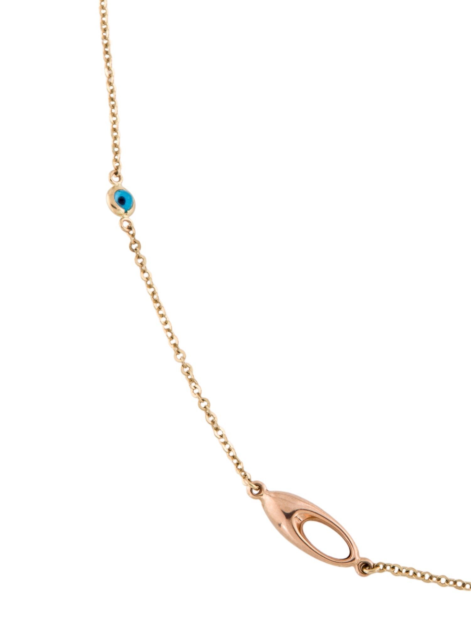 Necklace 14K Evil Eye Station Necklace