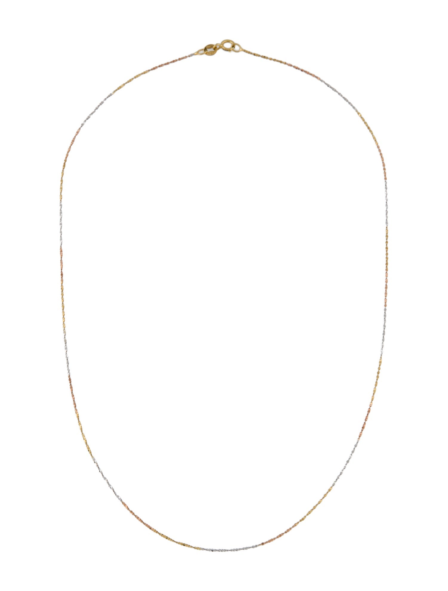 Necklace 18K Tricolor Chain