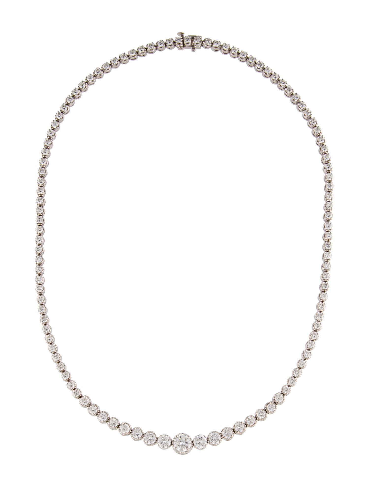 Necklace 14K 8.77ctw Diamond Graduated Riviera Tennis Necklace