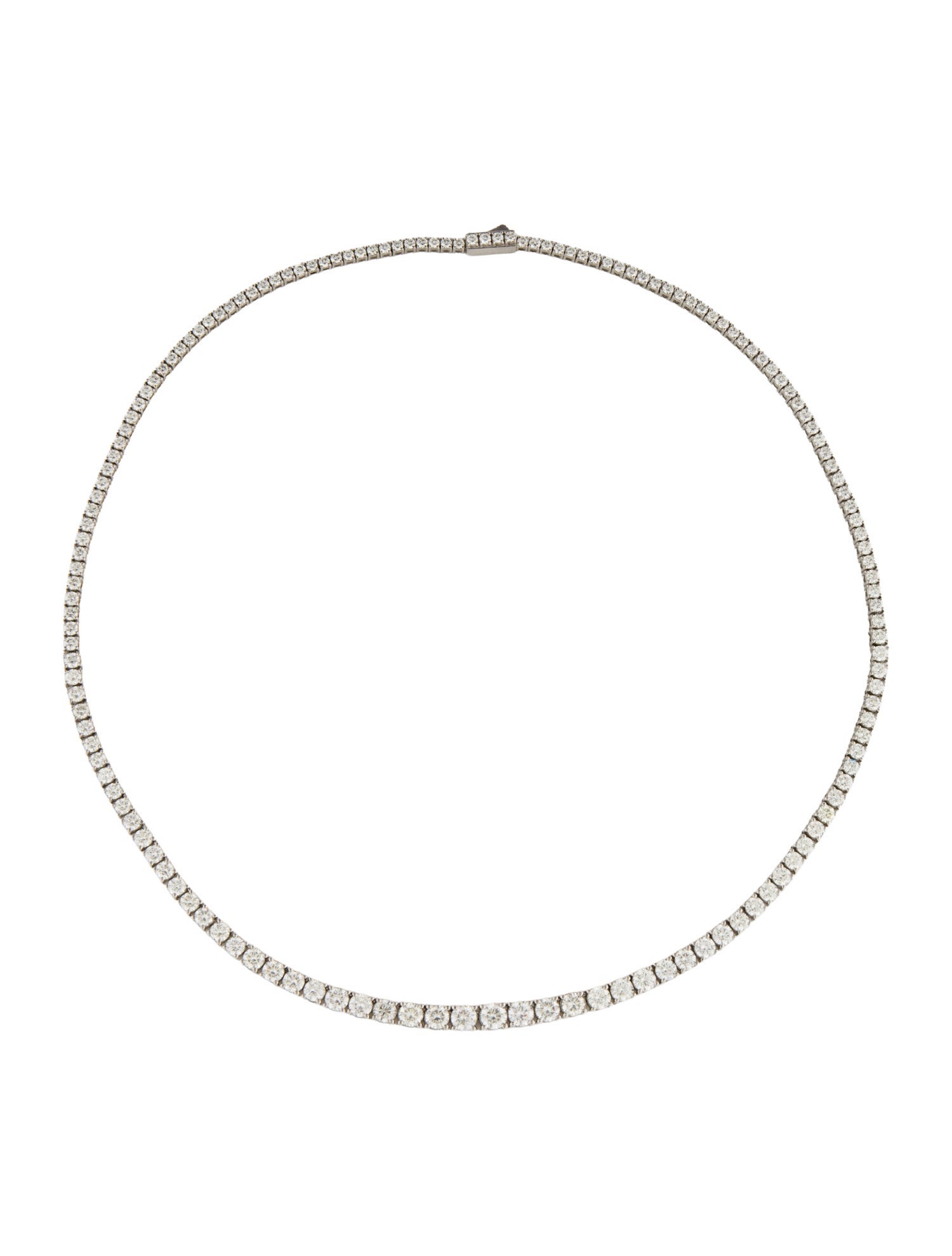 Necklace Platinum 8.78ctw Diamond Graduated Tennis