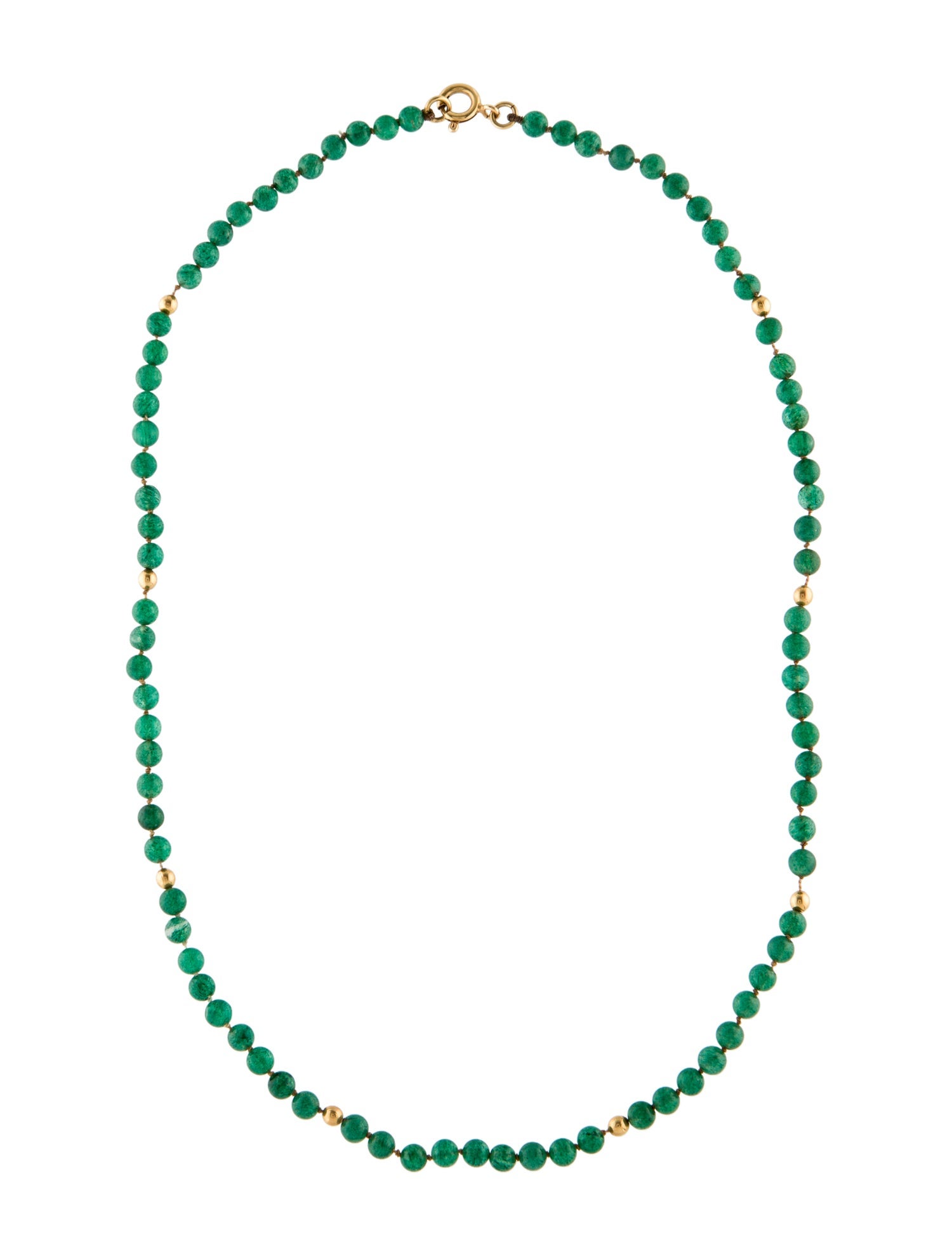 Necklace 18K Aventurine Quartz Bead