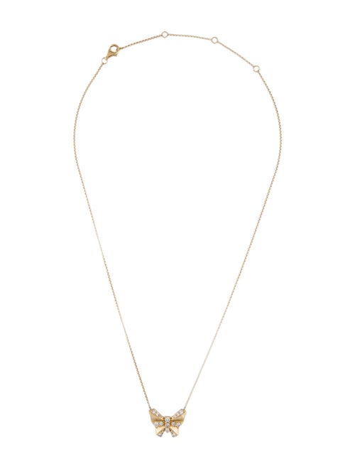 Necklace 14K Diamond Butterfly Pendant Necklace