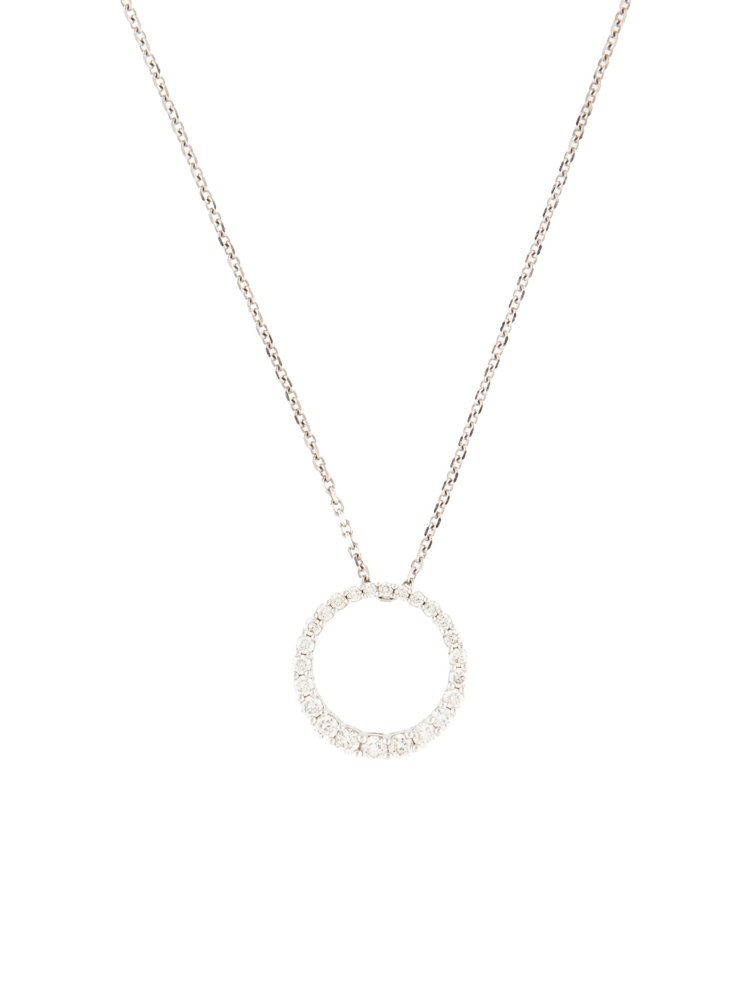 Necklace 14K Diamond Circle Pendant