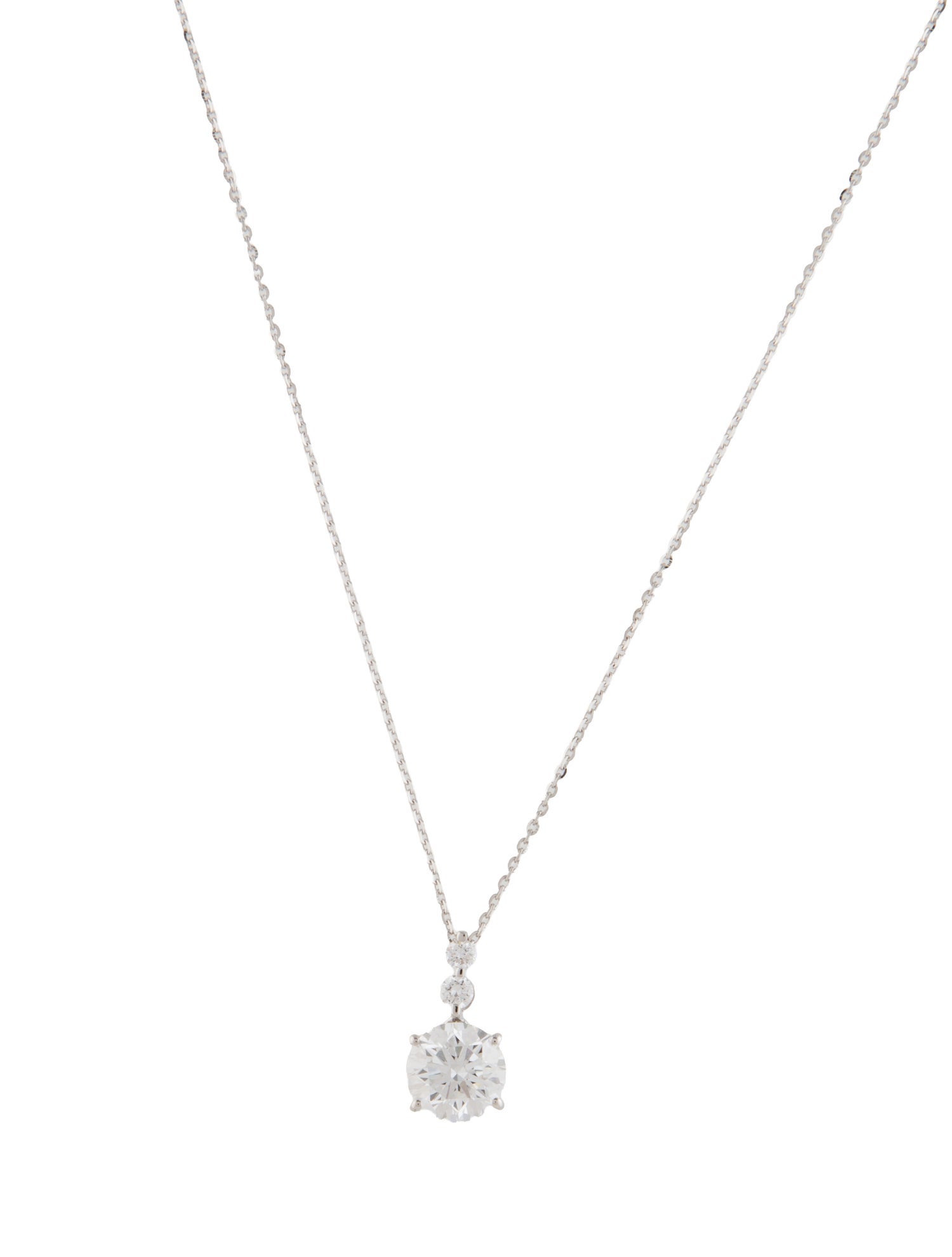 Necklace 14K 1.54ctw Lab-Grown Diamond Pendant Necklace