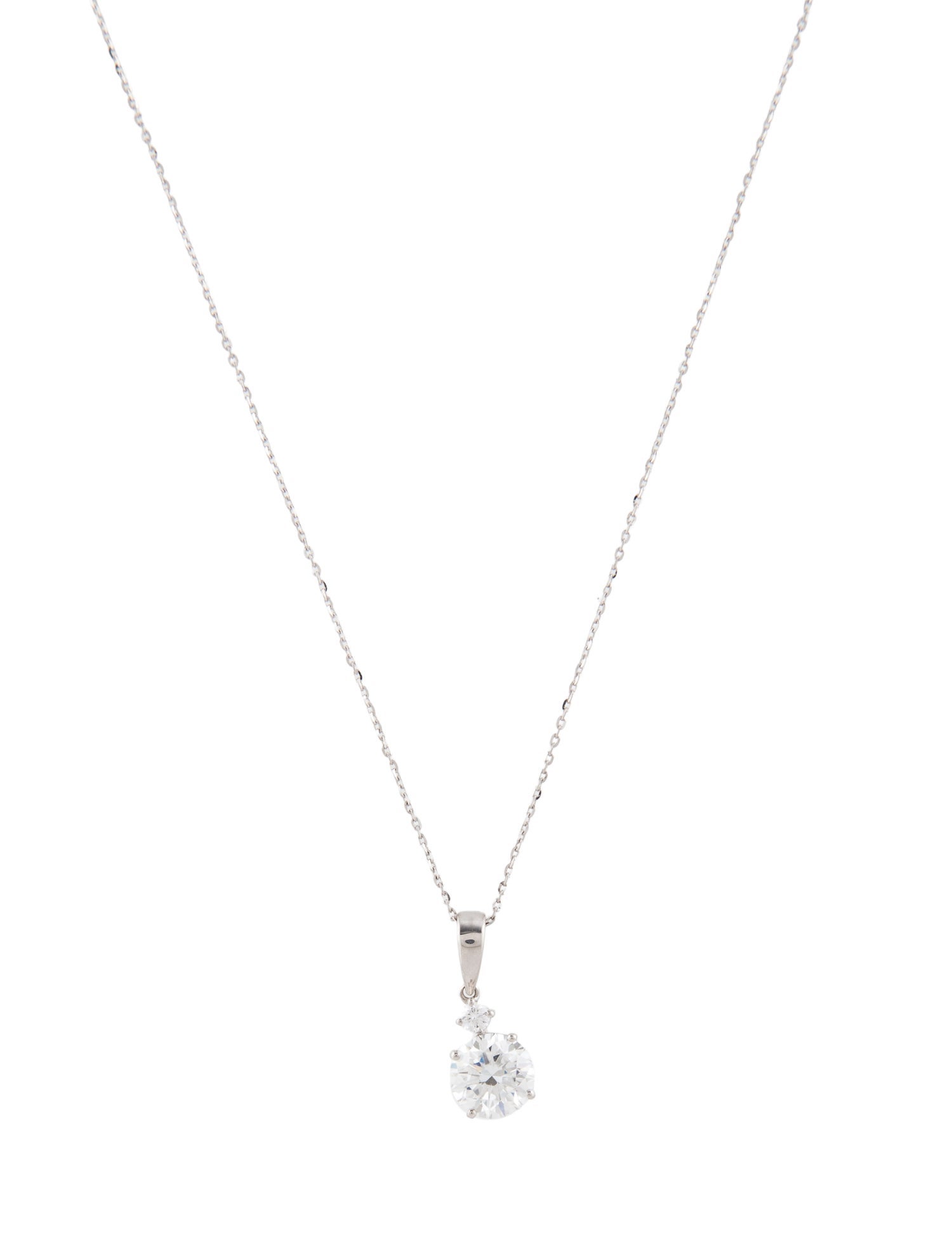 Necklace 14K 1.53ctw Lab-Grown Diamond Pendant Necklace