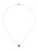 Necklace 18K 1.50ct Emerald Pendant Necklace