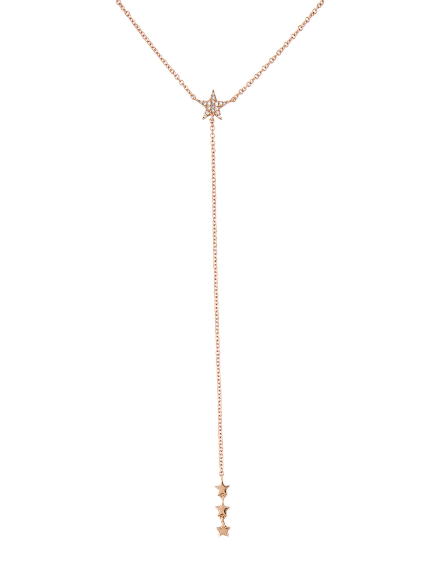 Necklace 14K Diamond Star Lavalier