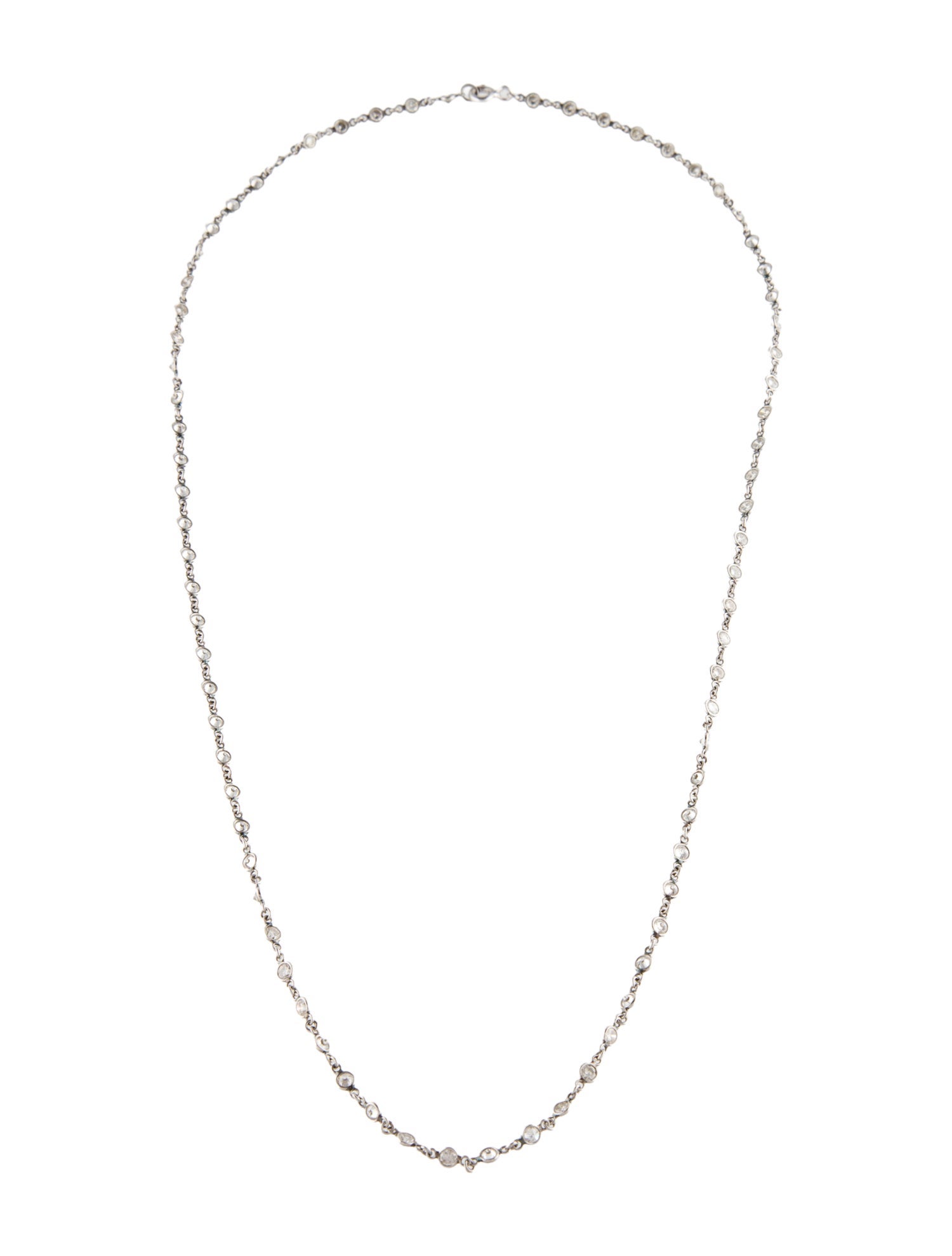 Necklace Platinum Diamond Station