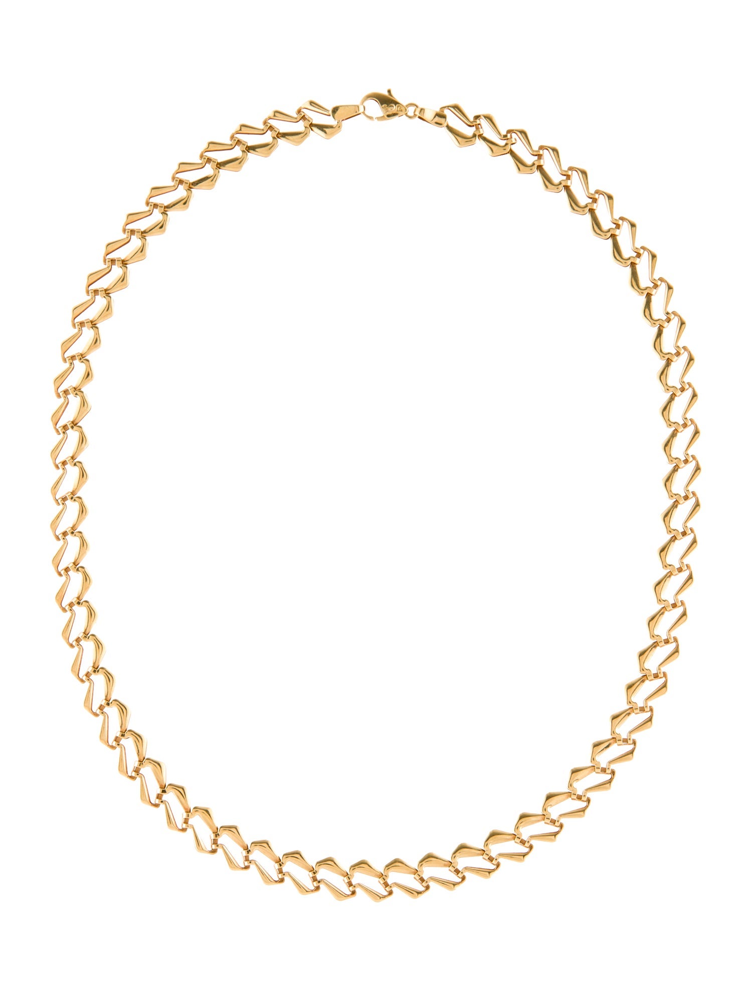 Necklace 18K Asymetrical Chain Link Necklace