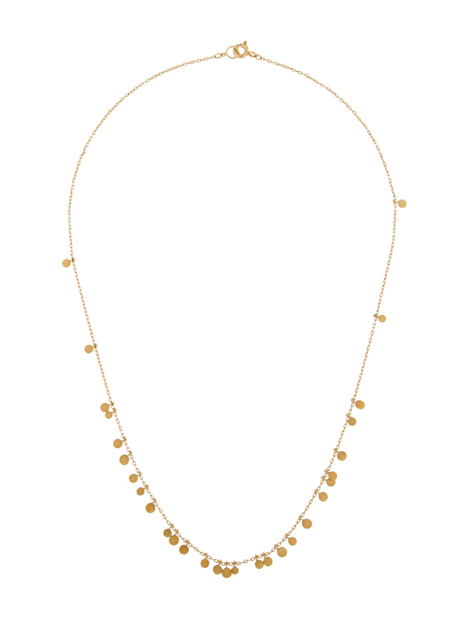 Necklace 18K Small Disc Charm