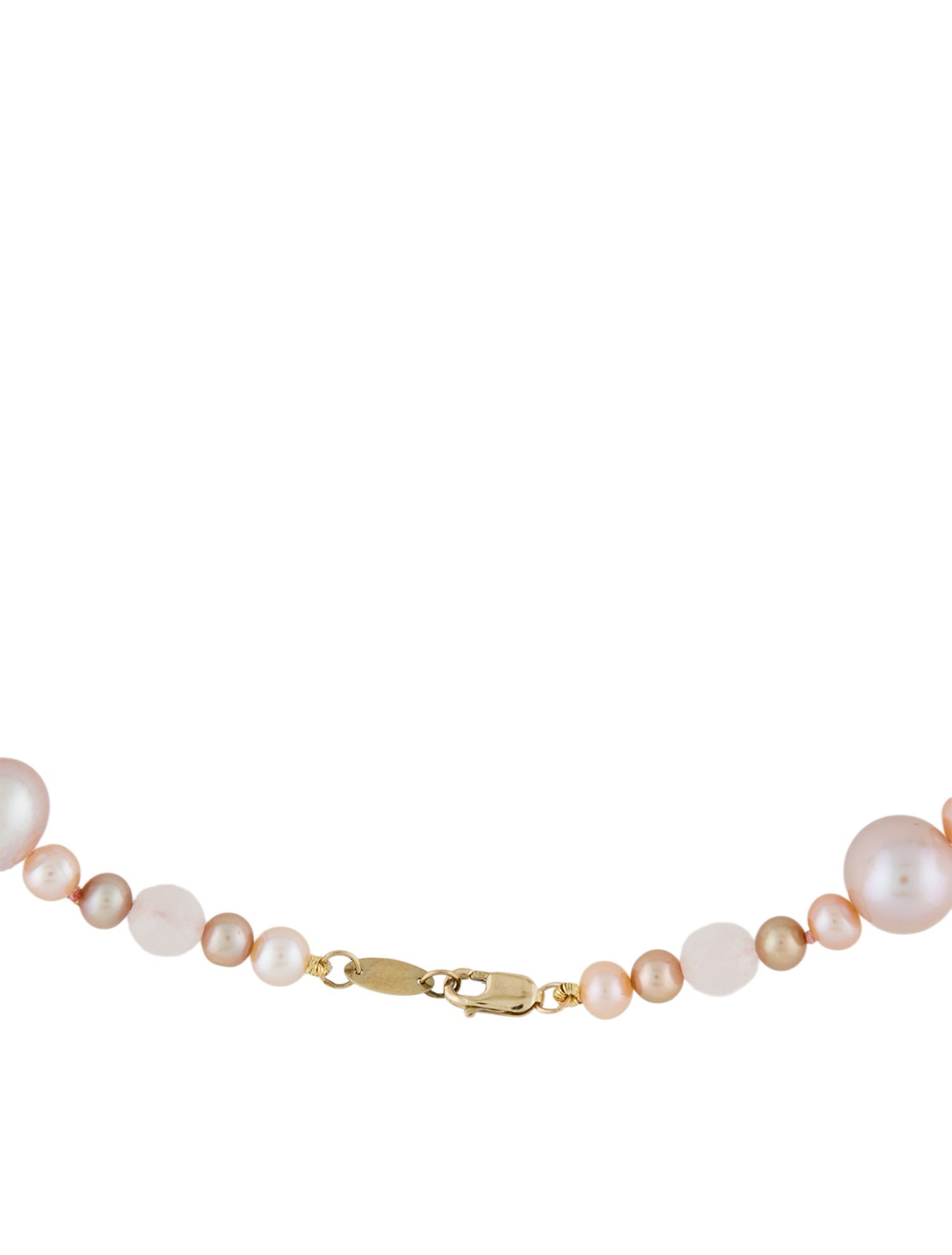 Necklace Zoe B 10K Quartz & Dyed Pearl Bead