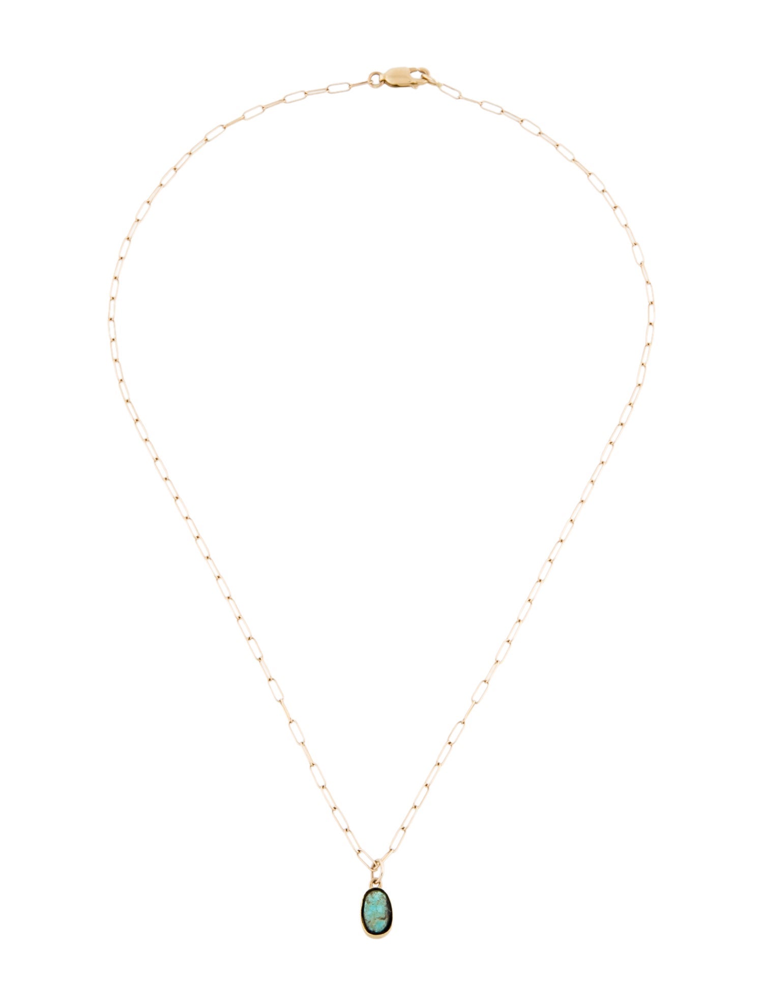 Necklace 14K Turquoise Pendant