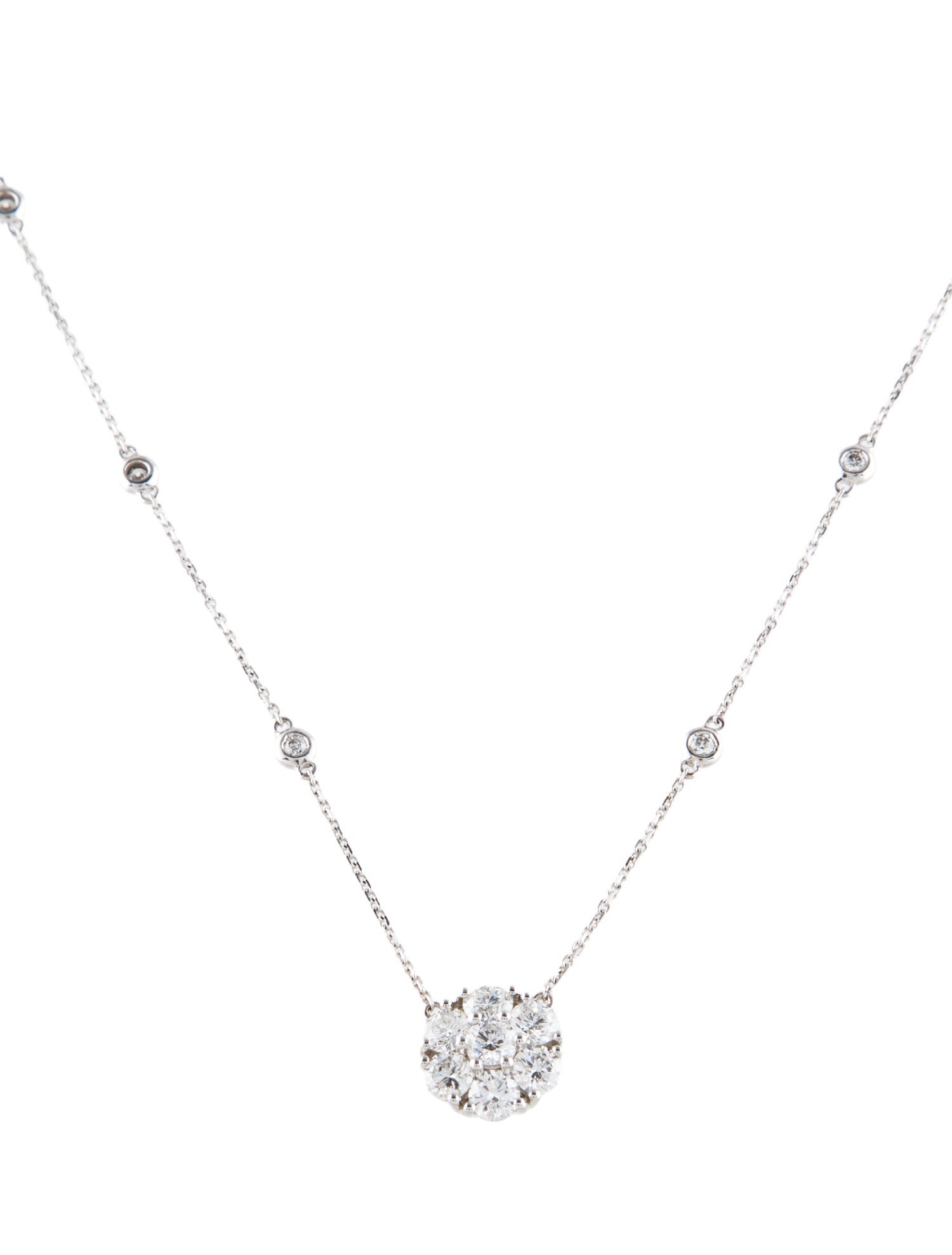 Necklace 14K 1.74ctw Diamond Pendant