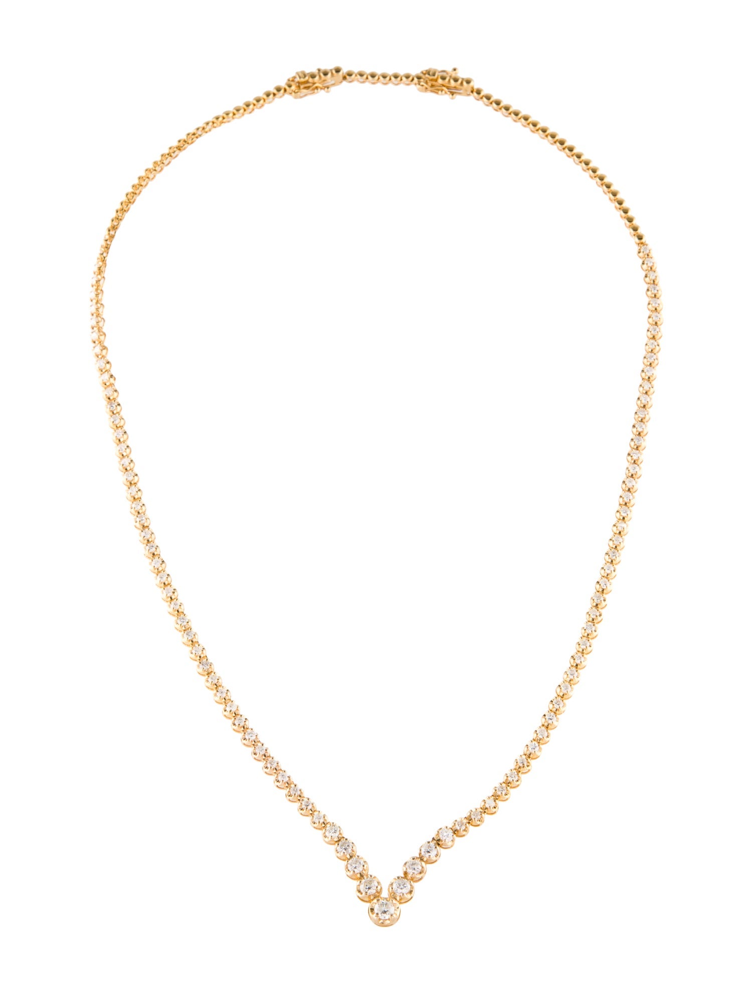 Necklace 14K 3.25ctw Diamond Graduated Collar Necklace