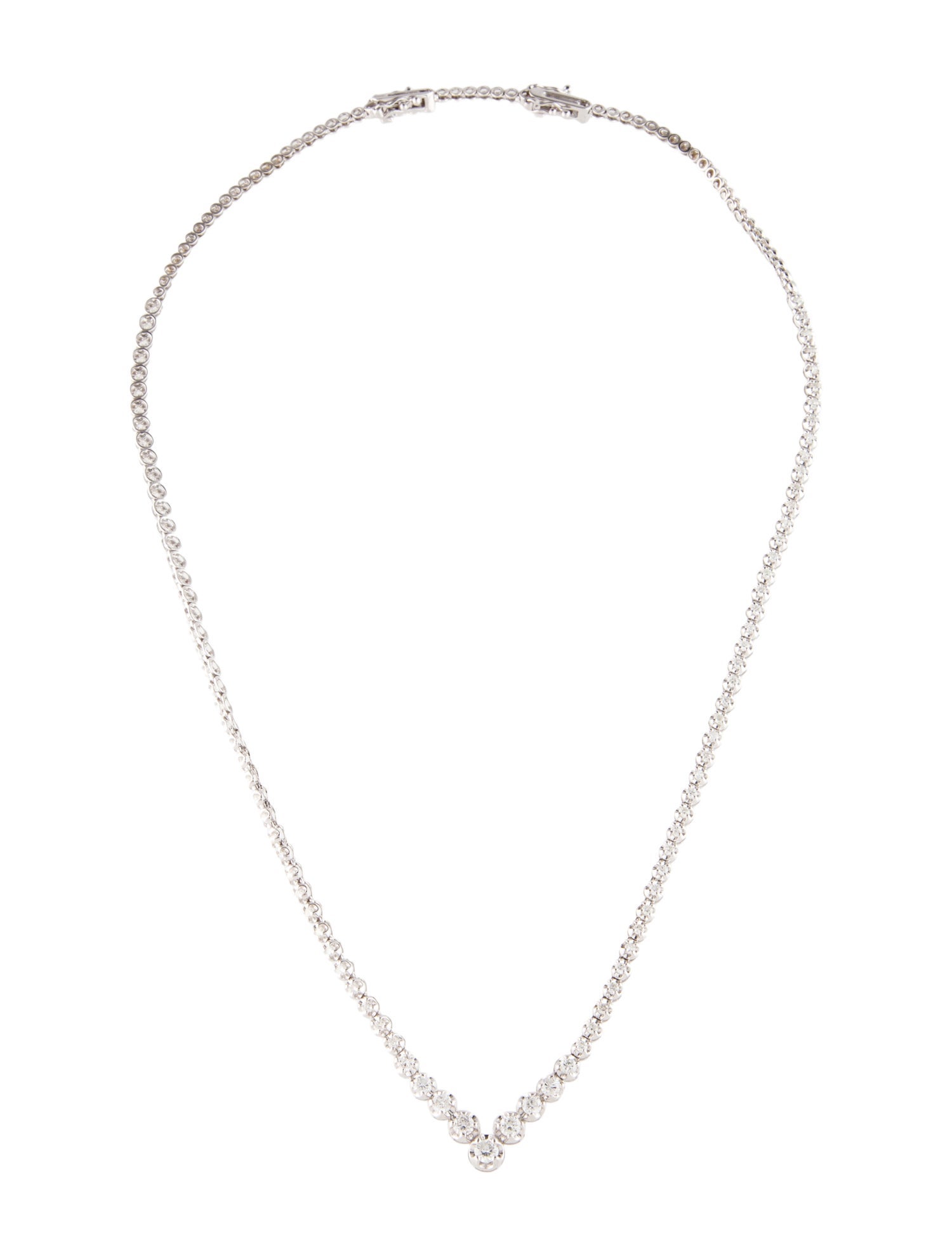 Necklace 14K 3.25ctw Diamond Graduated Collar Necklace