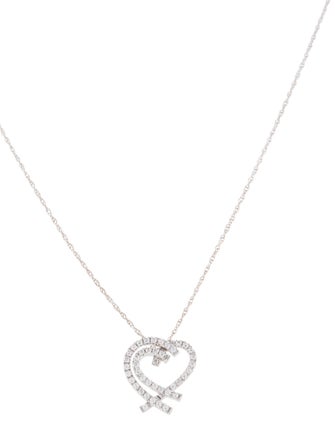 Necklace 14K Diamond Heart Pendant Necklace