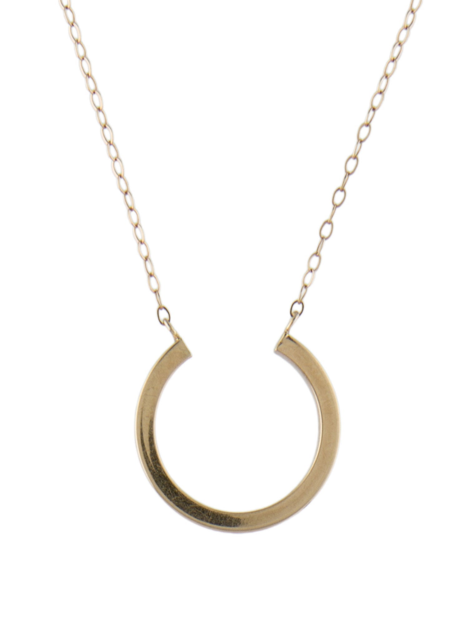 Necklace 10K Circle Pendant