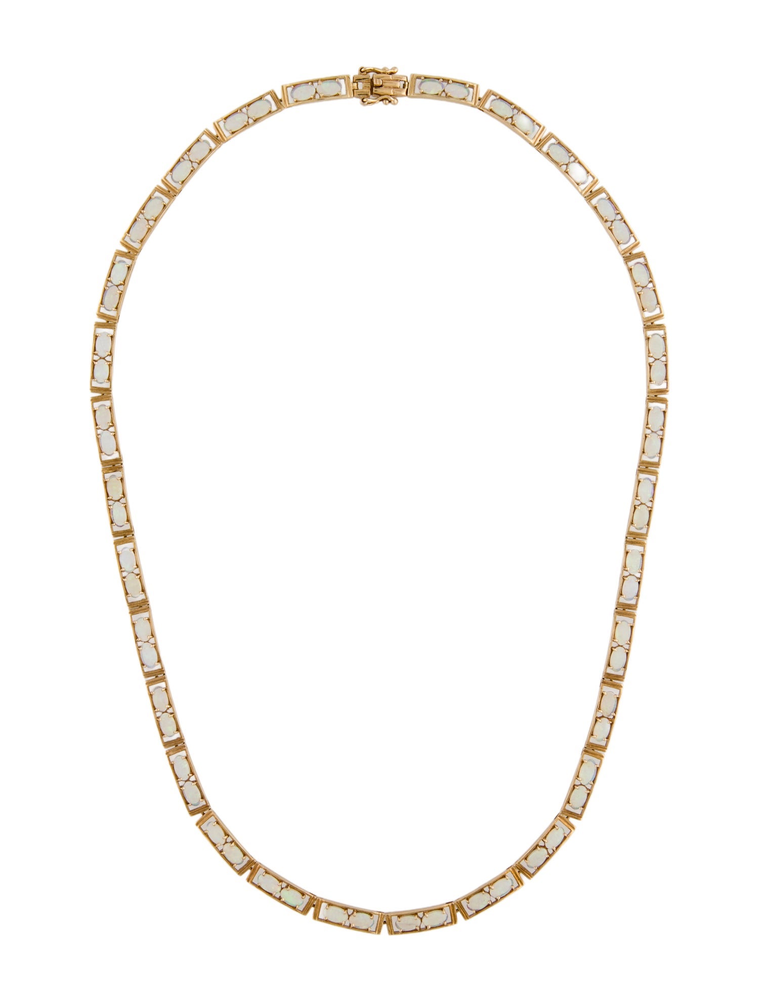 Necklace 14K 6.02ctw Opal Link Collar