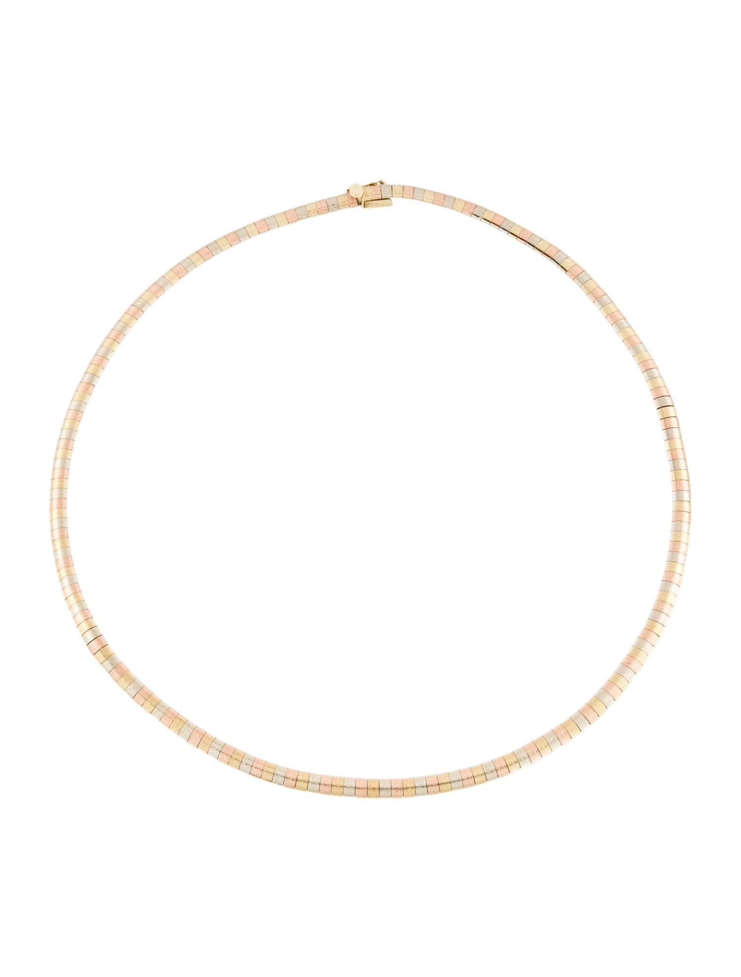 Necklace 14K Tricolor Collar