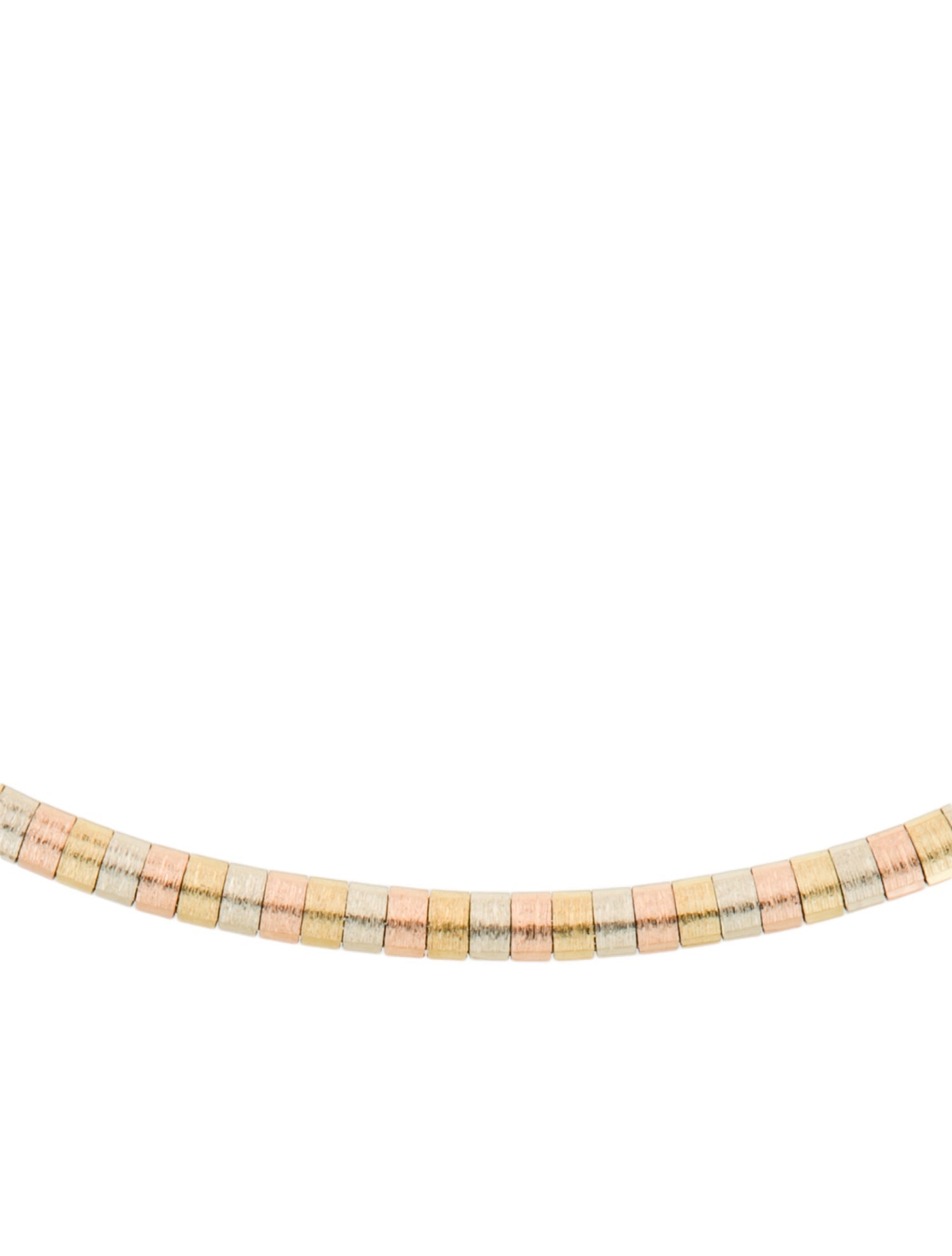 Necklace 14K Tricolor Collar