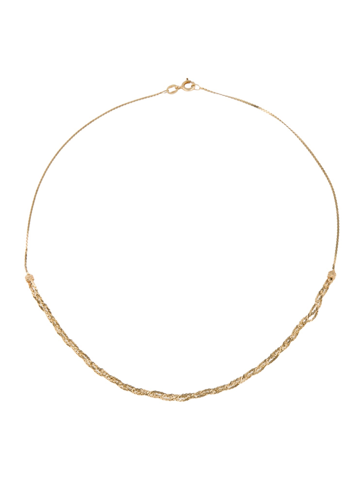 Necklace 14K Braided Serpentine Chain