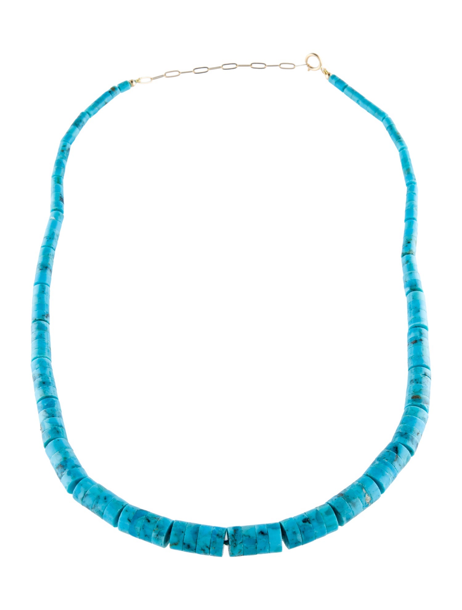 Necklace 18K Turquoise Bead Strand