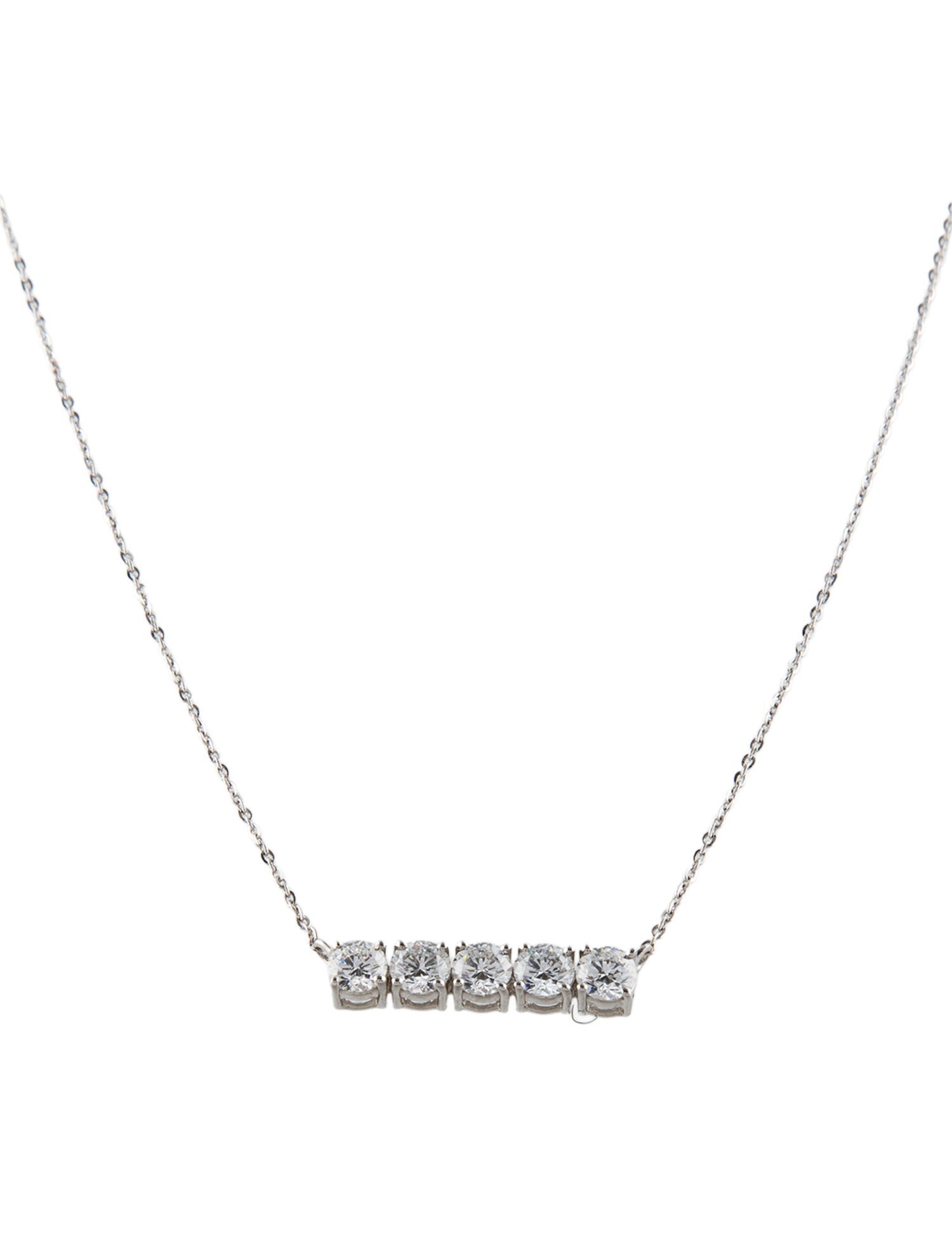 Necklace 14K 1.04ctw Lab-Grown Diamond Bar Pendant Necklace