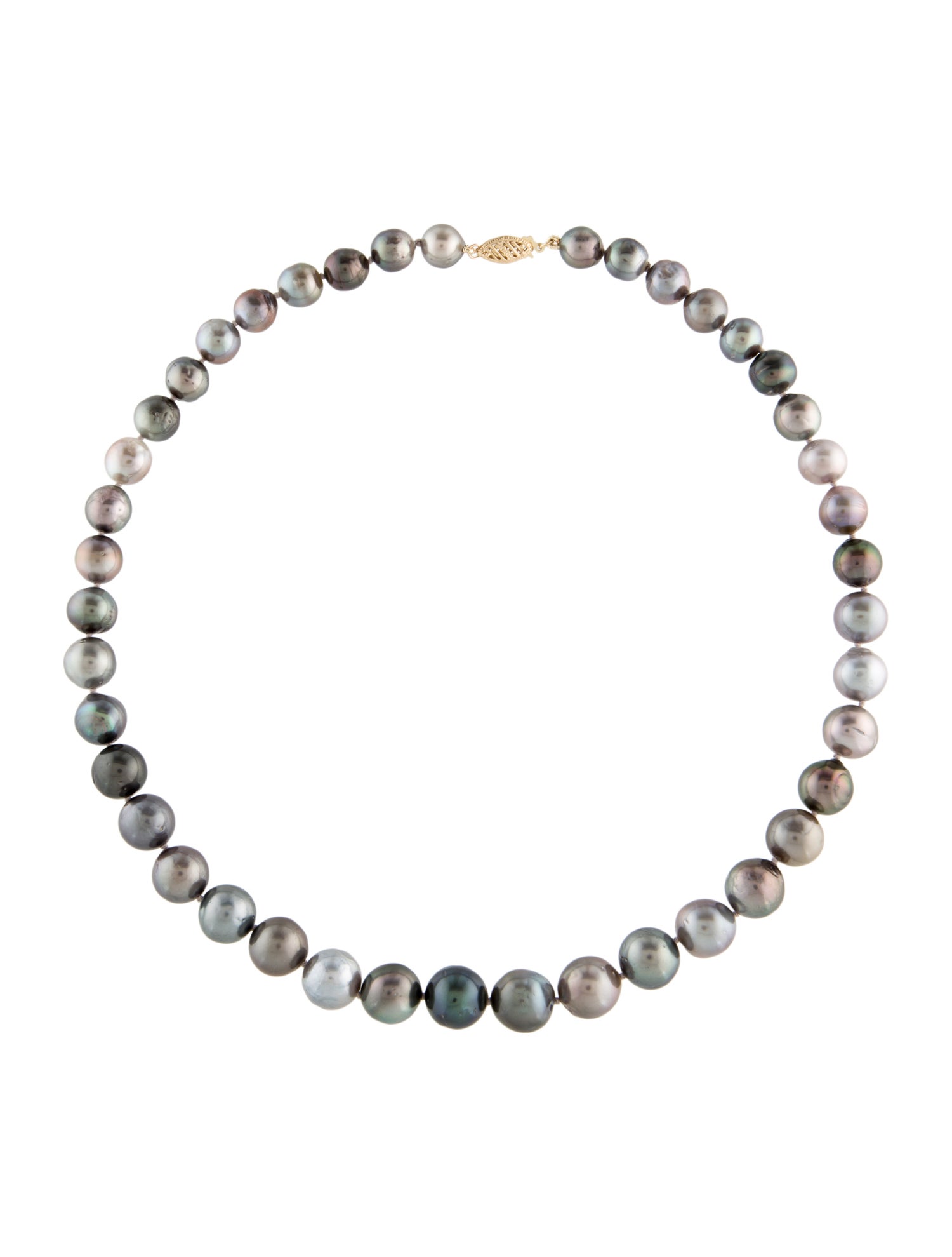 Necklace 10K Pearl Graduated Strand