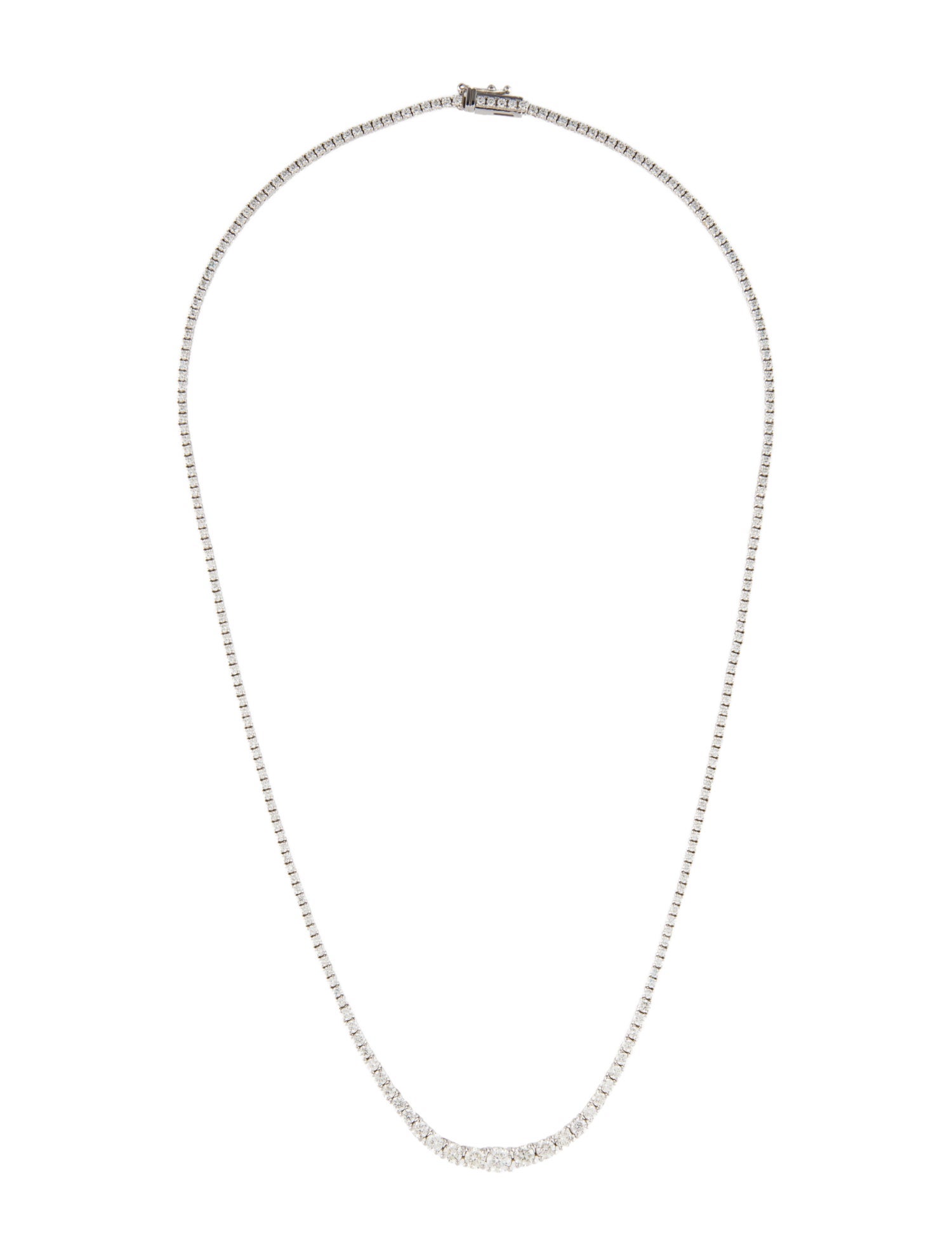 Necklace 14K 5.02ctw Diamond Graduated Tennis