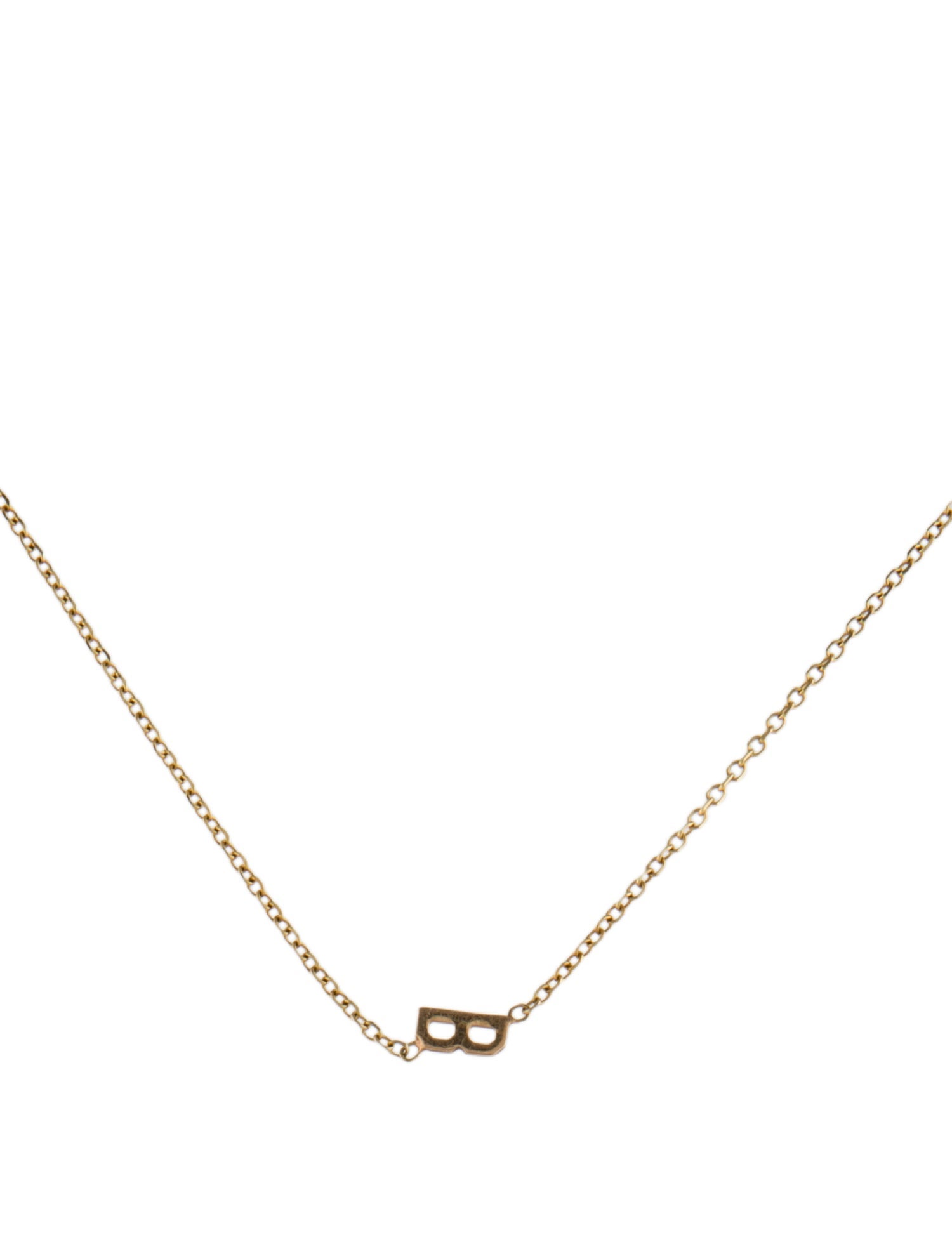 Necklace 14K Letter B Chain