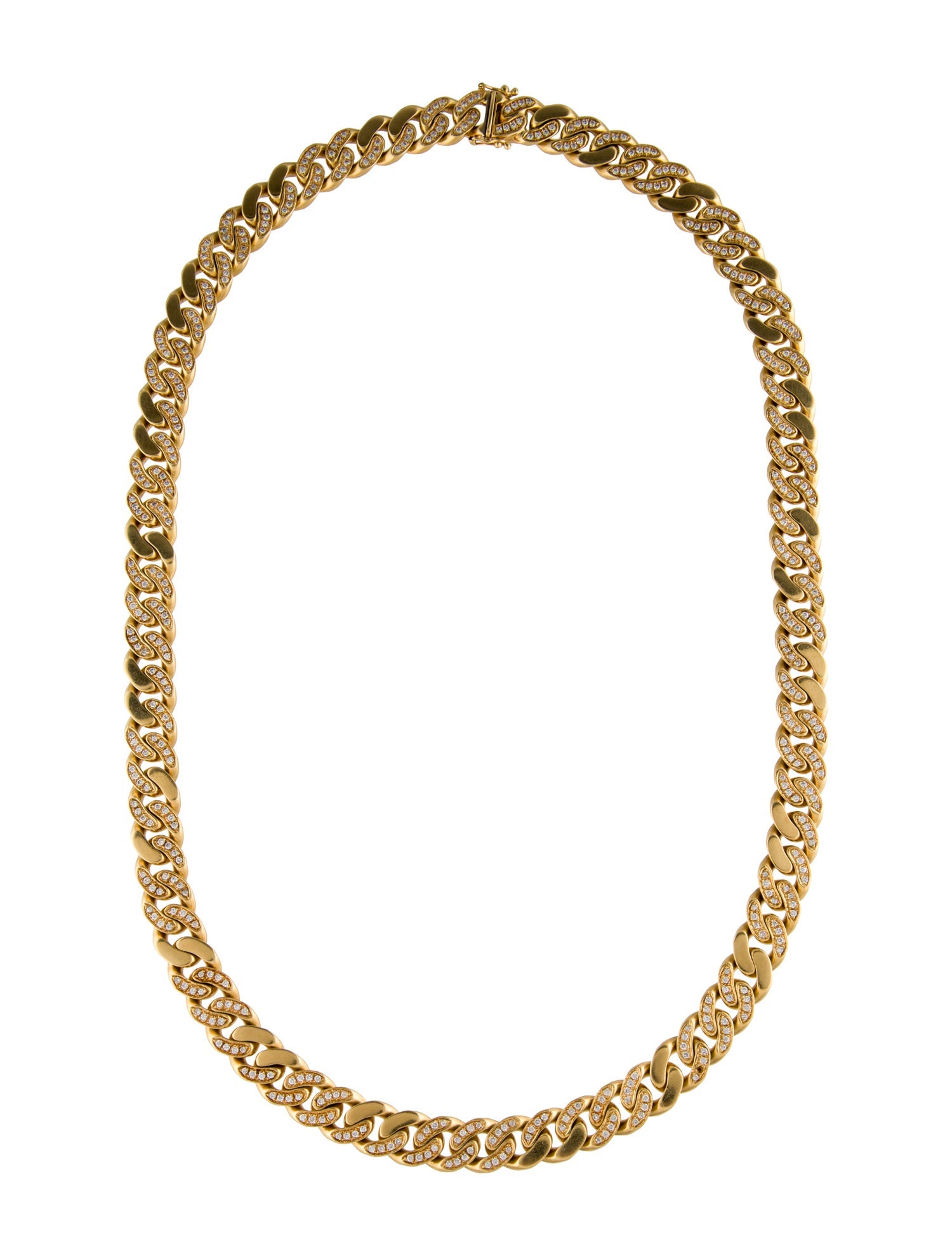 Necklace 18K 4.87ctw Diamond Cuban Chain
