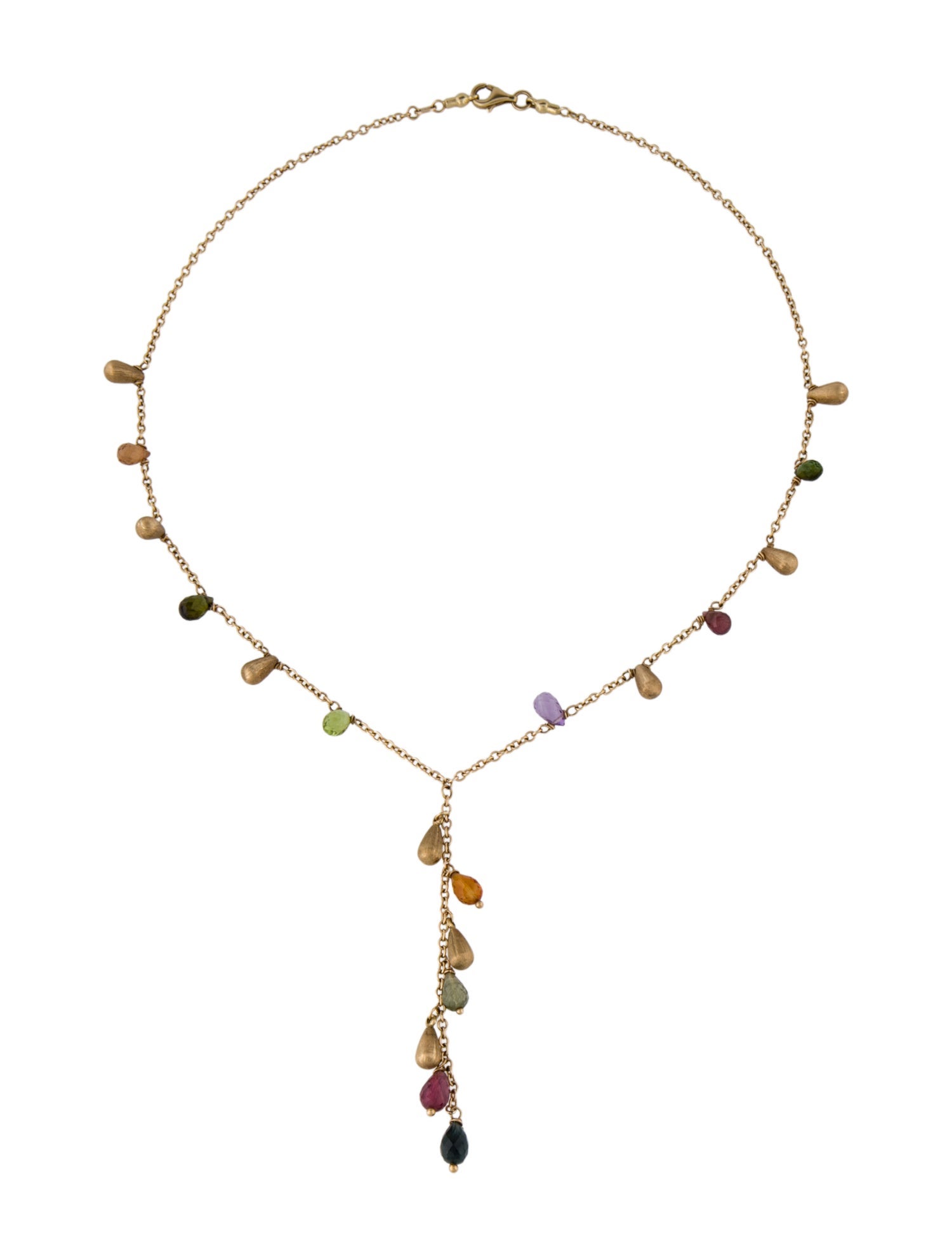 Necklace 14K Multistone Lavalier