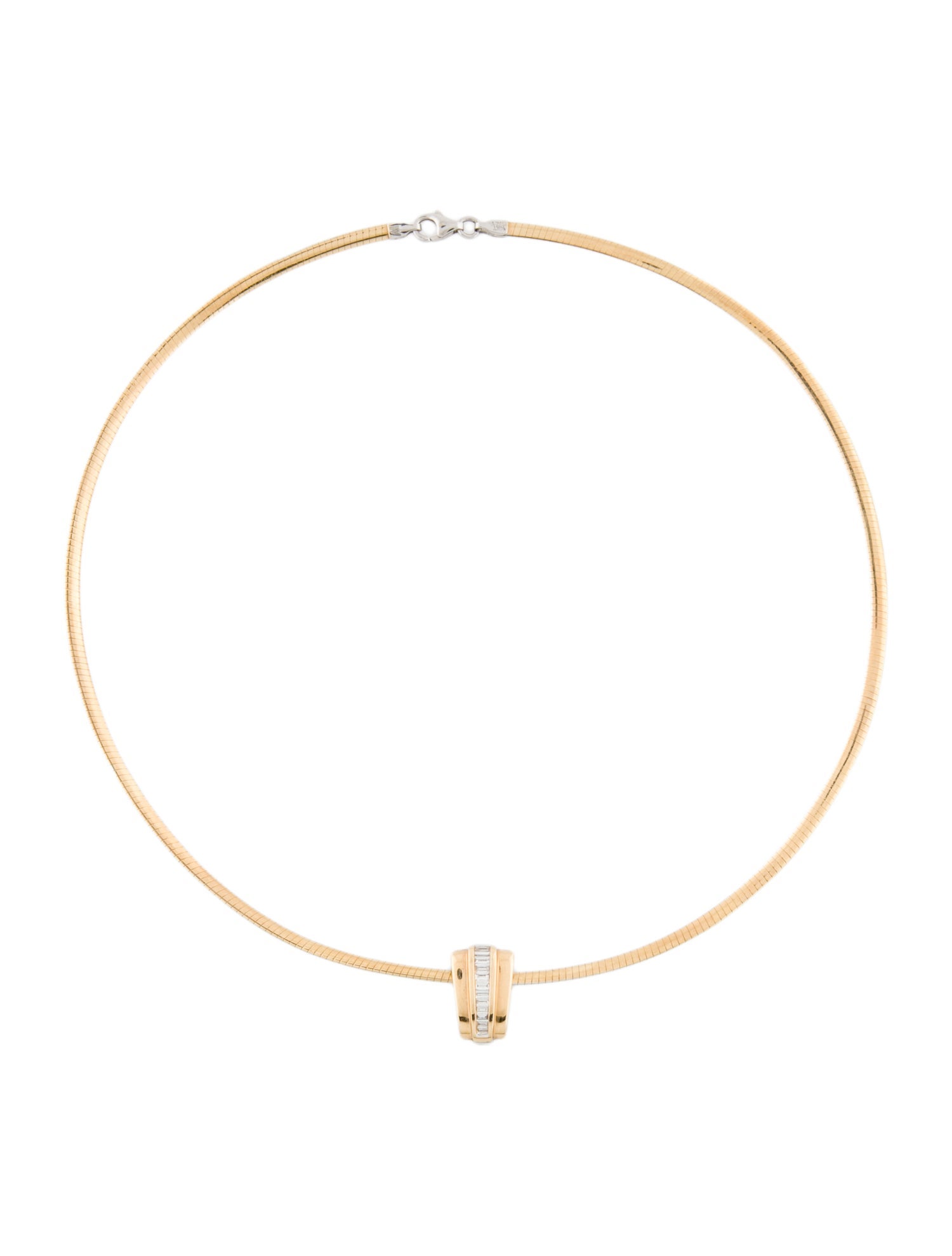 Necklace 14K Diamond Reversible Pendant