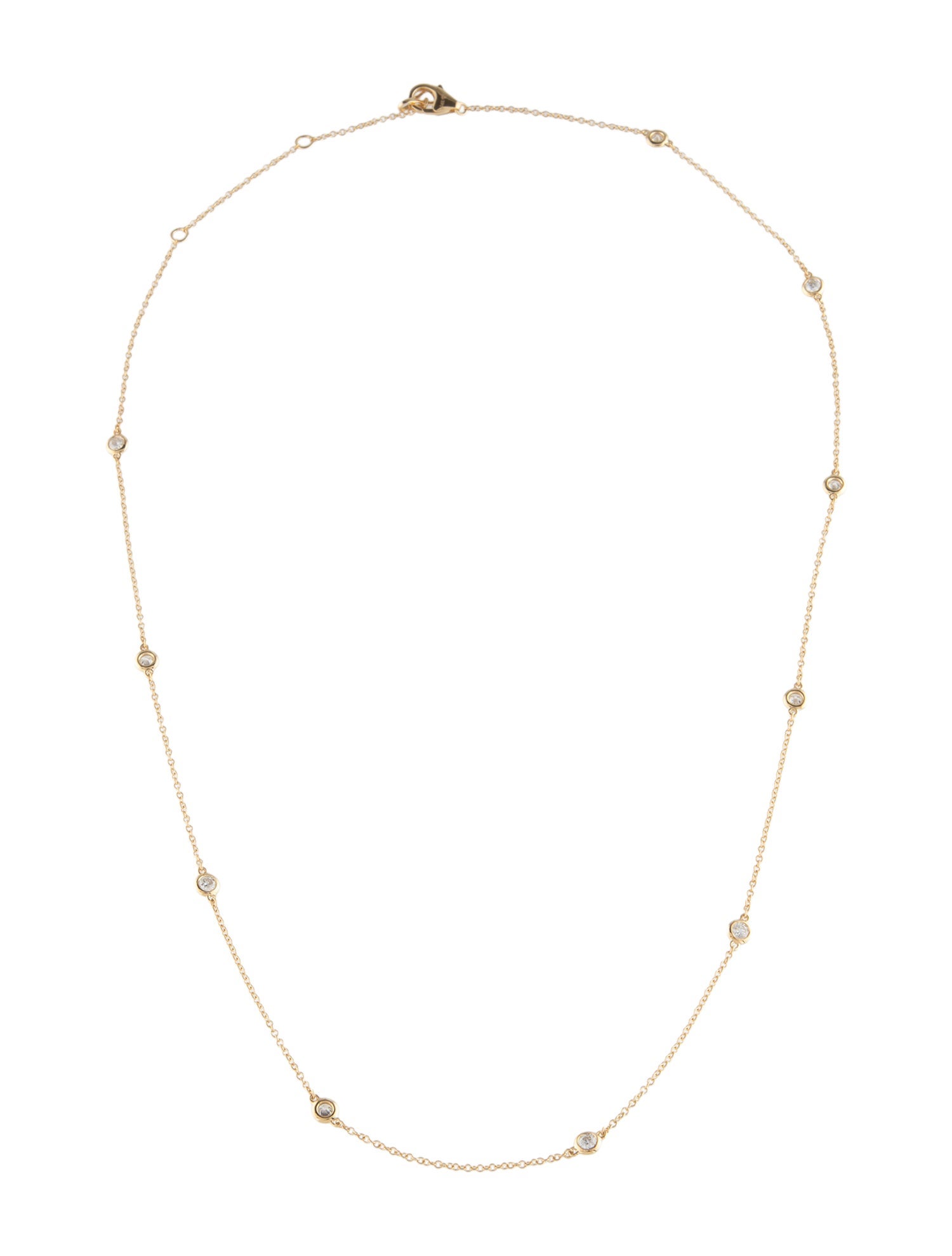 Necklace 14K Diamond Station Necklace